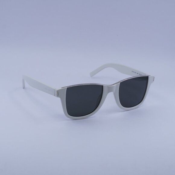 Saint Laurent Paris Saint Laurent SL 51 CUT 003 Sunglasses Ivory/Silver Square Size ONE SIZE - 1 Thumbnail