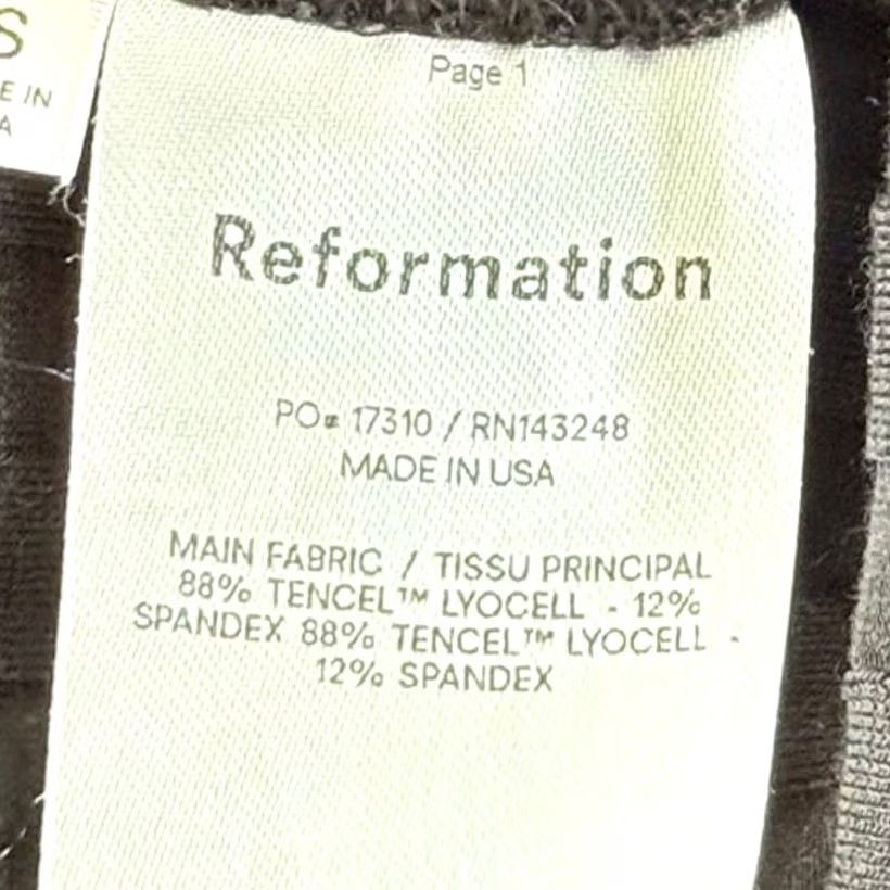 Reformation Reformation Black Ribbed Knit Tank Midi Bodycon Sleeveless Dress - S Womens Size S / US 4 / IT 40 - 4 Thumbnail