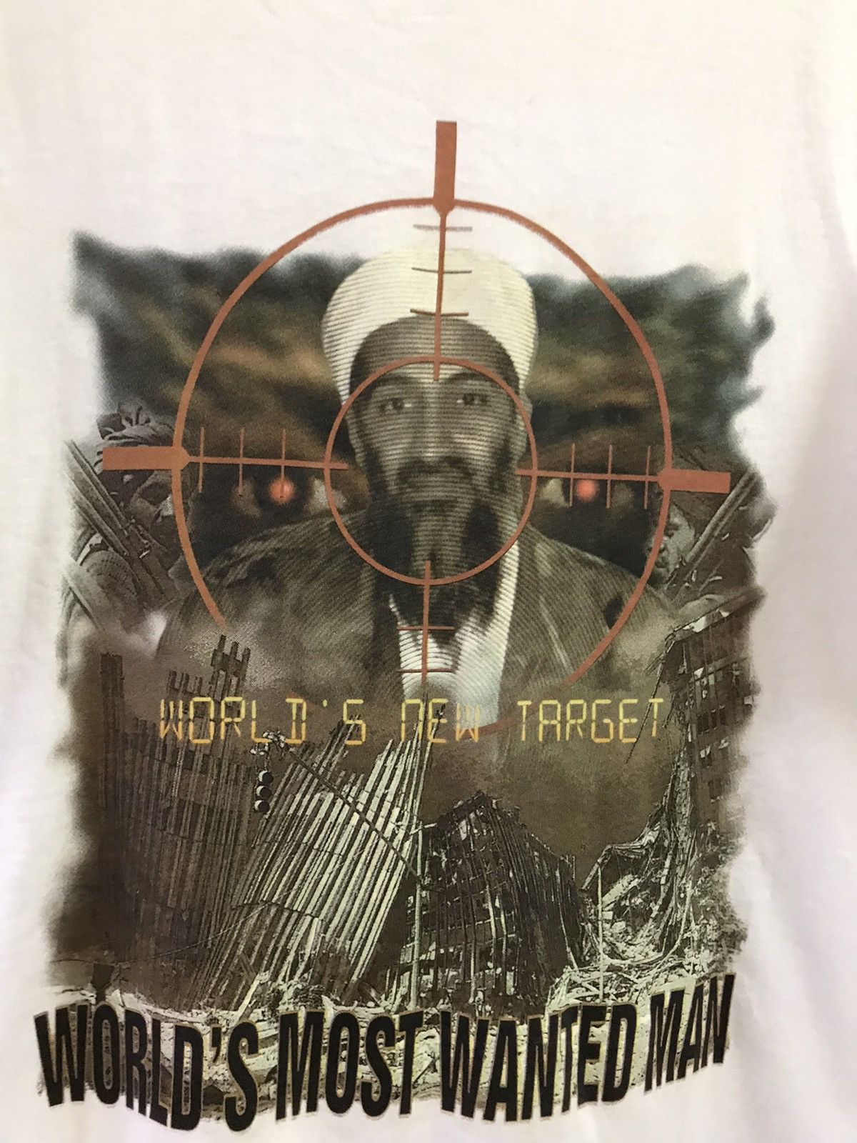 Vintage Vintage Wanted Osama bin Laden T-Shirt Size US L / EU 52-54 / 3 - 2 Thumbnail