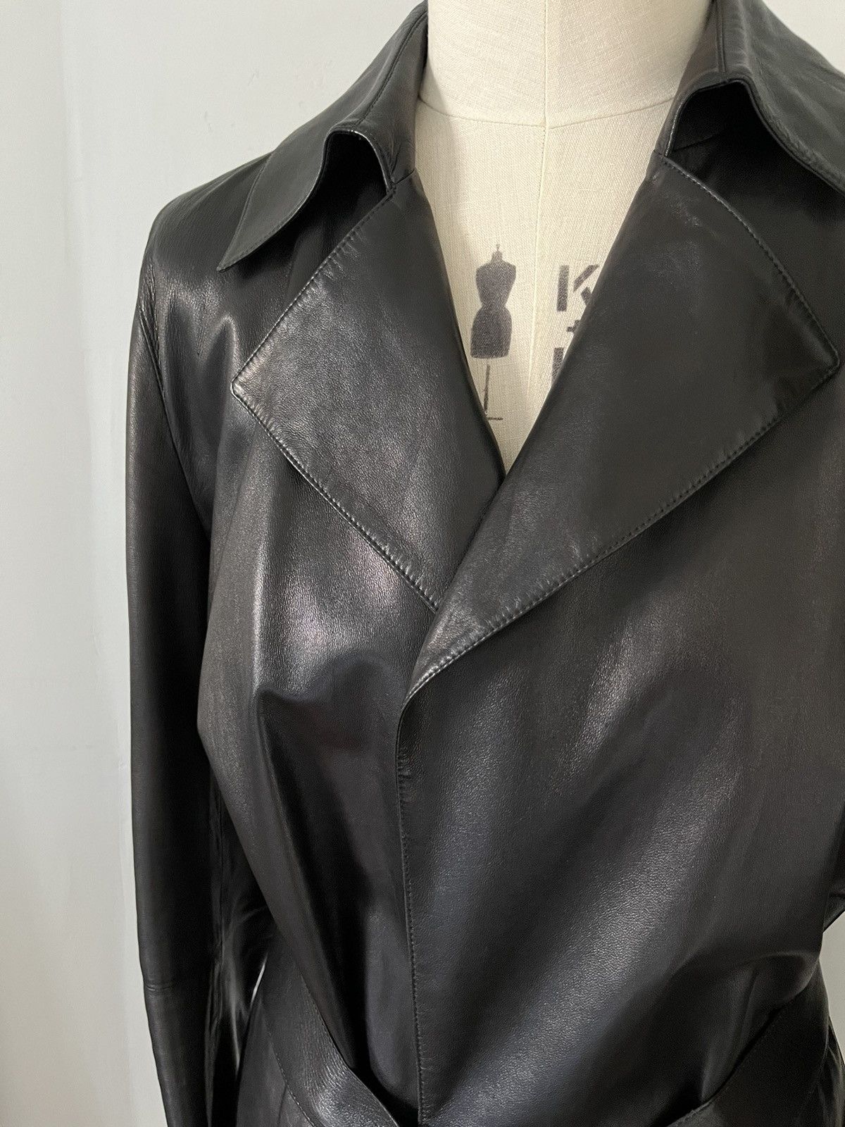 Gucci Rare Vintage Leather Trench Coat Size S / US 4 / IT 40 - 5 Thumbnail