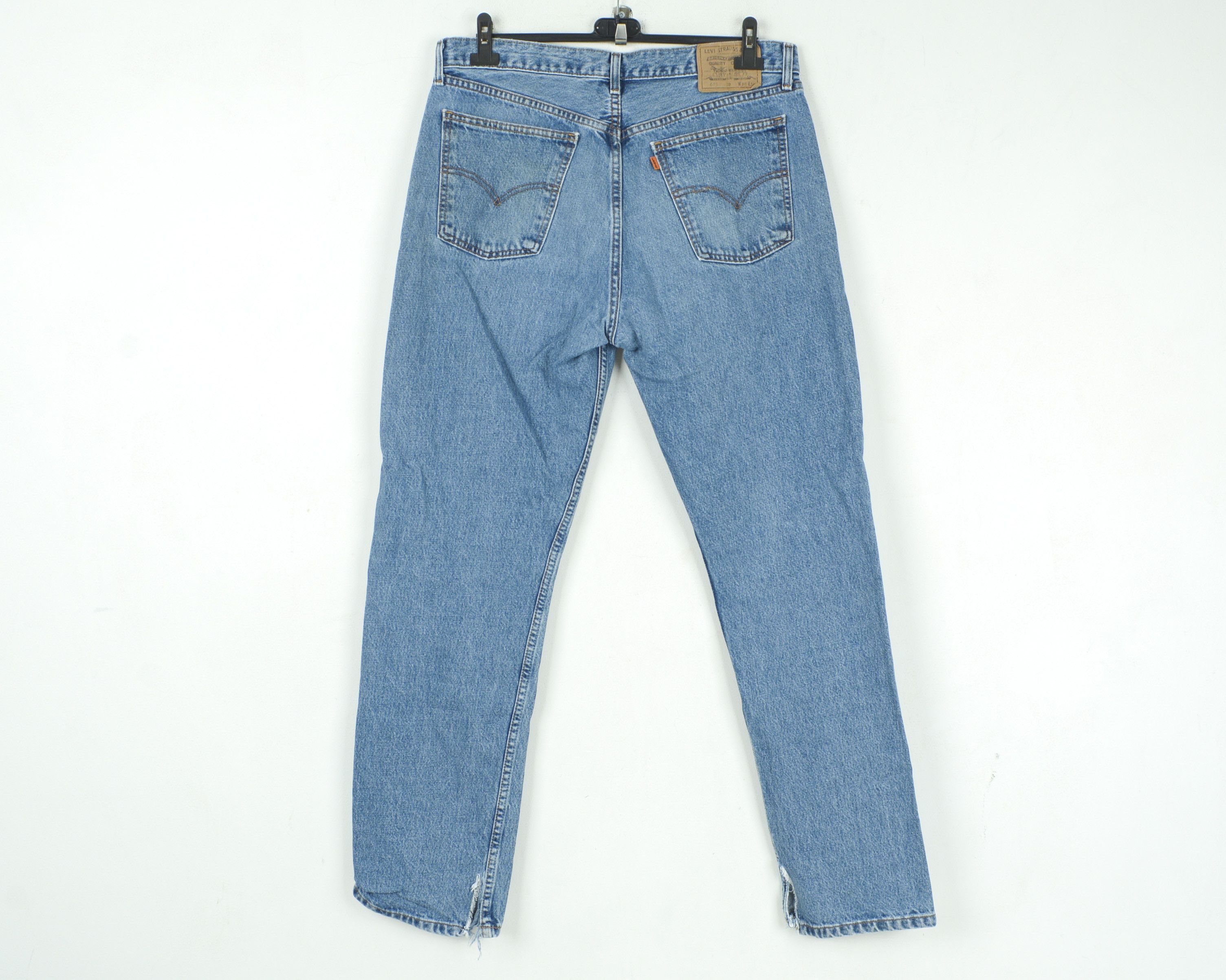 Levi's Orange Tab 615 Men W38 L34 Jeans Denim Pants Split Hems 90s Size US 38 / EU 54 - 3 Thumbnail