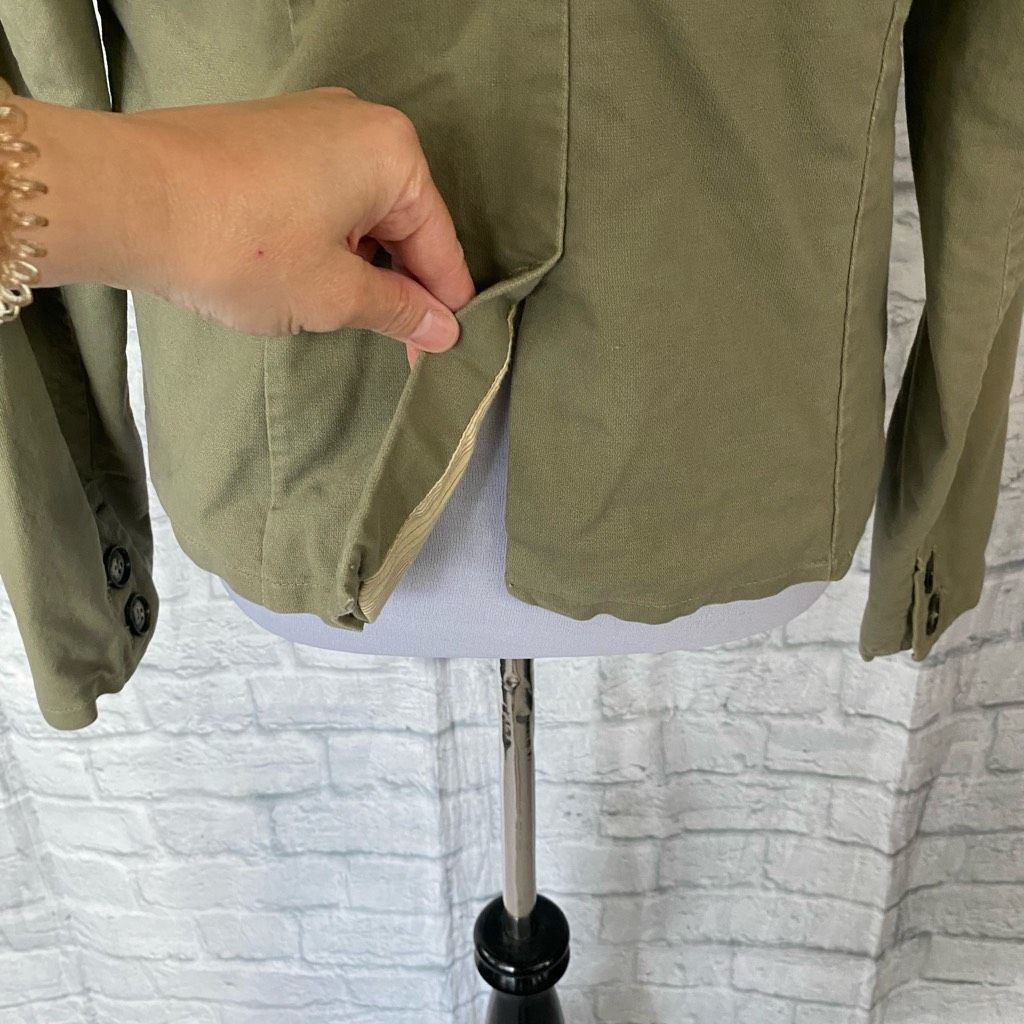 Old Navy Old Navy women L 2 button fully lined canvas jacket green Size L / US 10 / IT 46 - 4 Thumbnail