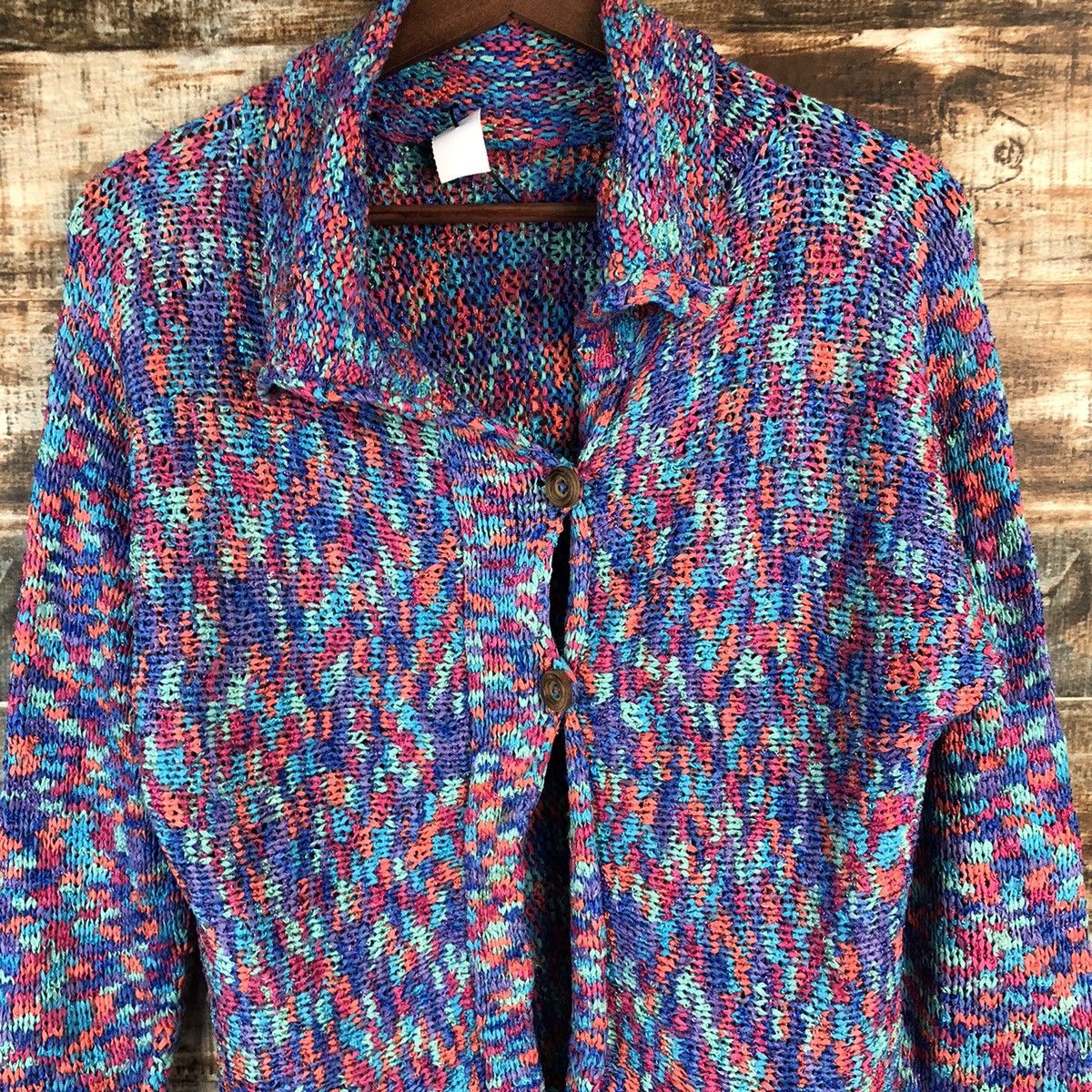 Homespun Knitwear × Japanese Brand DLL Japanese Brand Blue Cardigan Knitwear #C523 Size XS / US 0-2 / IT 36-38 - 5 Thumbnail