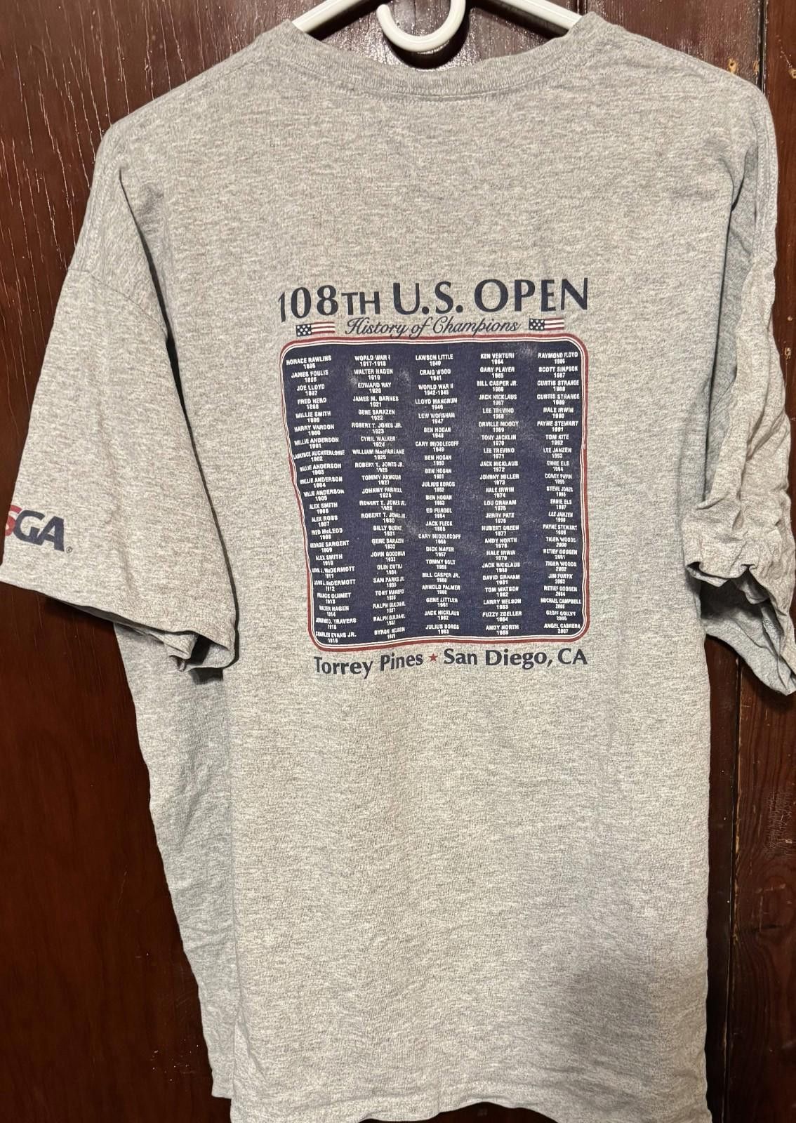 The Unbranded Brand 2008 US Open Golf Torrey Pines S/S Tee Men's XL Gray Size US XL / EU 56 / 4 - 1 Thumbnail