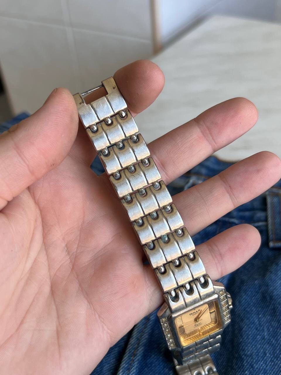 Japanese Brand × Vintage 2000s Omax Tank Futuristic Vintage Watch Japanese style Size ONE SIZE - 8 Thumbnail