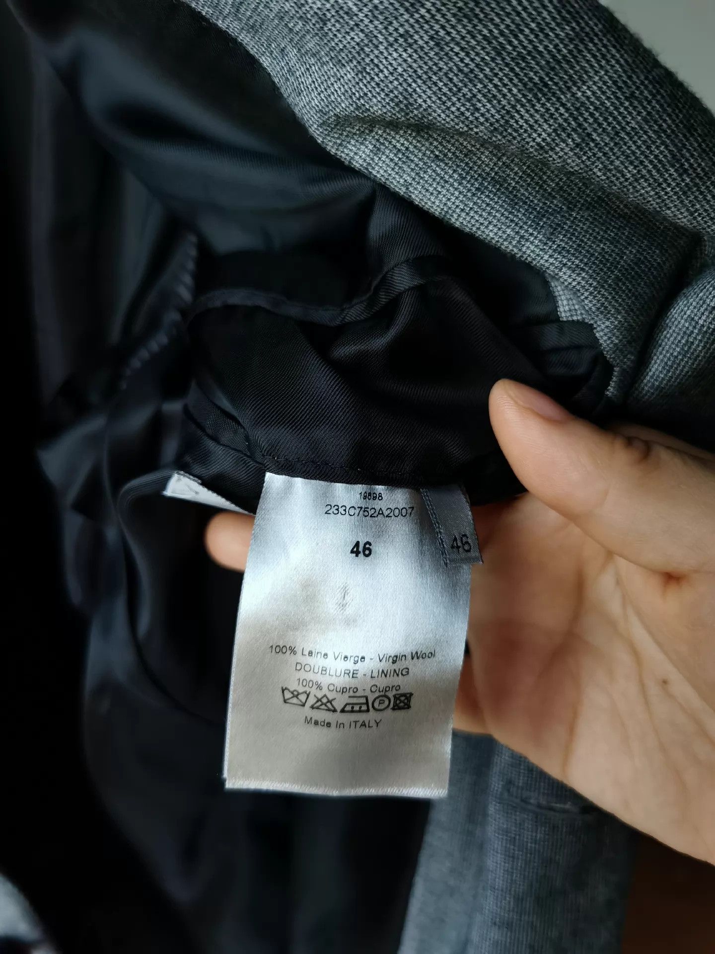 Dior Dior Classic Gray Wool Suit 46 (Worn) Size 46R - 4 Thumbnail