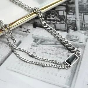 Jewelry Black Stone Pendant Necklace Size ONE SIZE - 6 Thumbnail