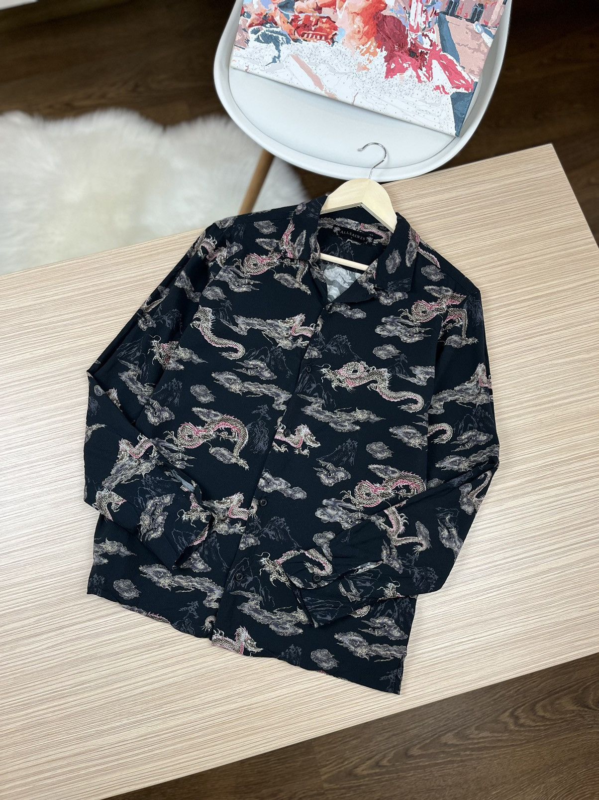 Allsaints Allsaints Hype Cotton dragon Y2K Shirt Size US S / EU 44-46 / 1 - 1 Thumbnail