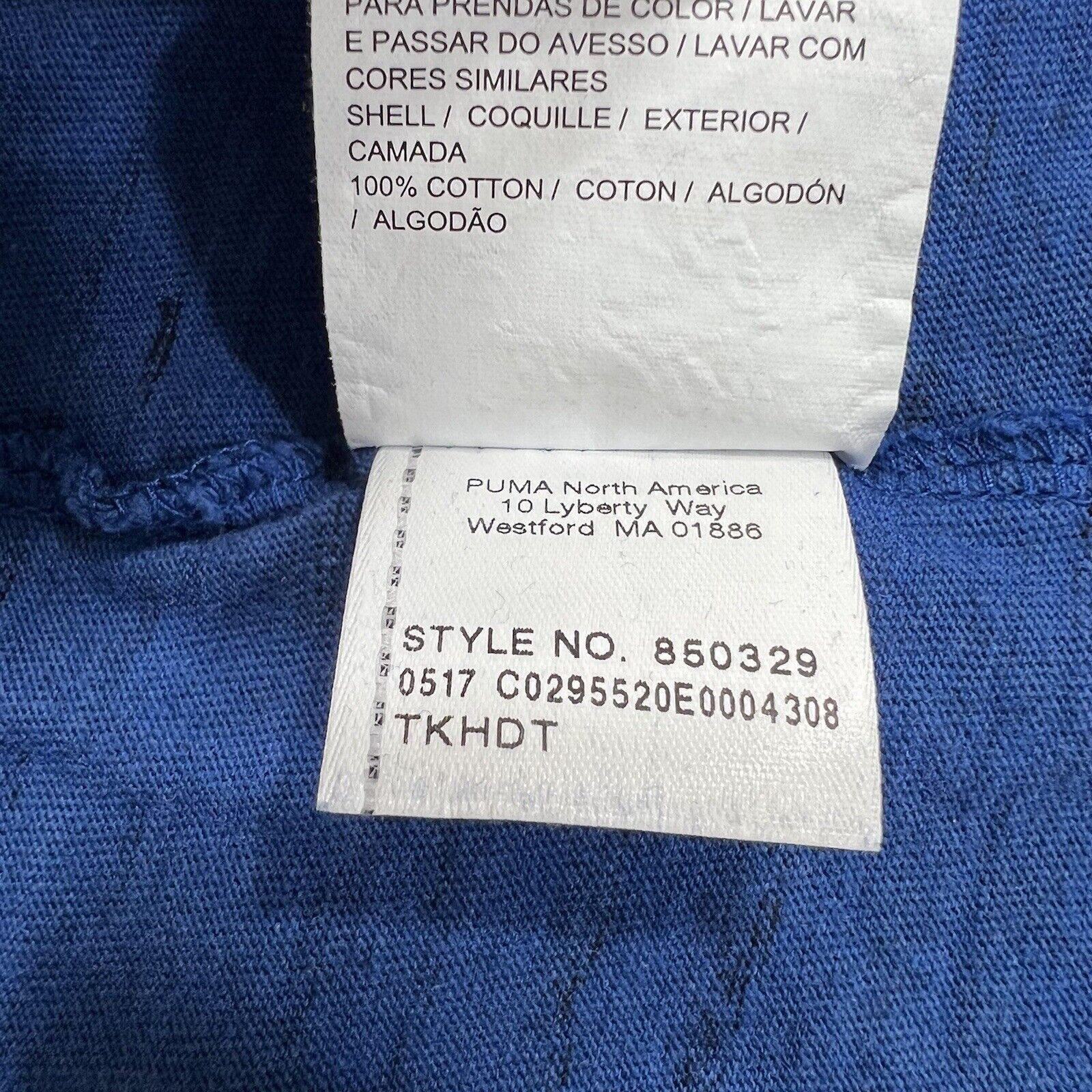 Puma PUMA XL Short Sleeve Blue Athletic T Shirt White Brand Logo Size US XL / EU 56 / 4 - 12 Thumbnail