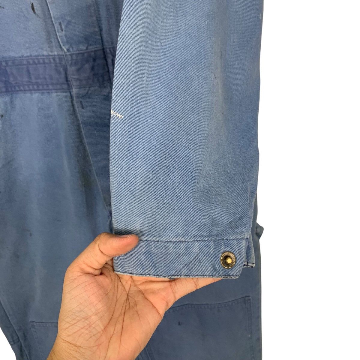 Vintage 90s WENAAS Faded Blue Workwear Carpenter Coverall #2816-C127 Size US 34 / EU 50 - 8 Thumbnail