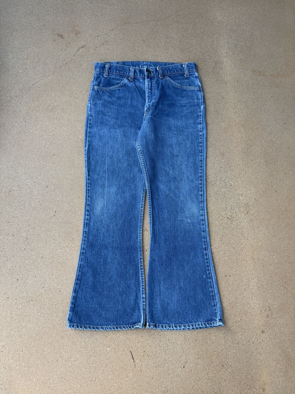Levi's Vtg 70’s Levi’s 646 Orange Tab Bellbottom Flare Jeans 33x28 Size US 33 - 1 Thumbnail