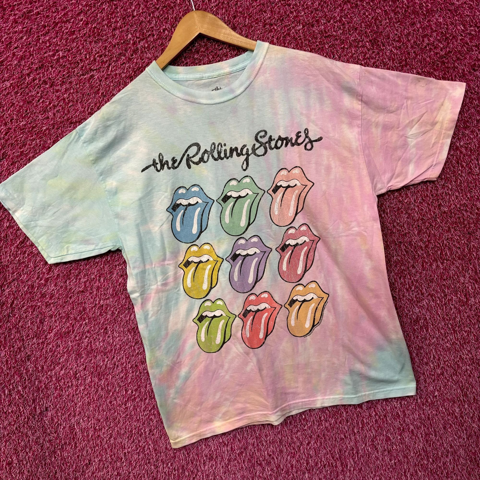 The Rolling Stones The Rolling Stones Hot Lips Pop Art Rock Pastel Tie Dye L Size US L / EU 52-54 / 3 - 3 Thumbnail
