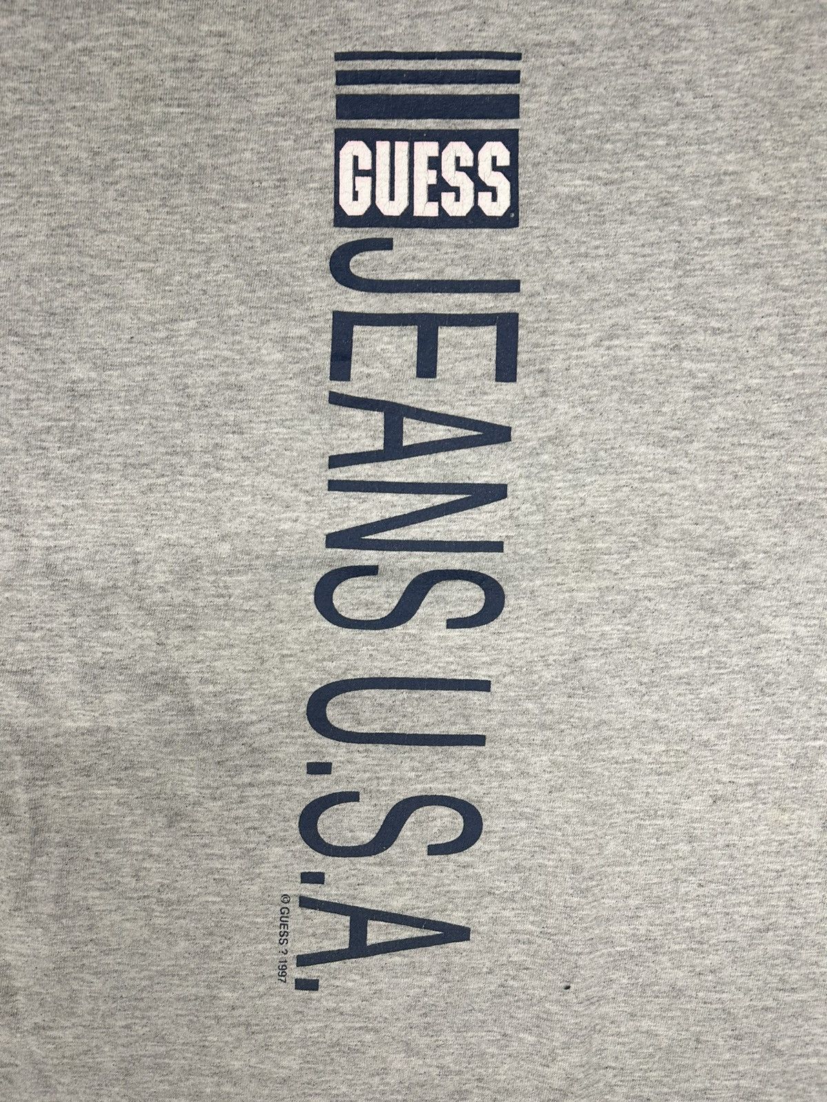 Guess × Vintage Crazy Vintage 1997 Essential Guess Jeans Grey Script T-Shirt Size US L / EU 52-54 / 3 - 2 Thumbnail
