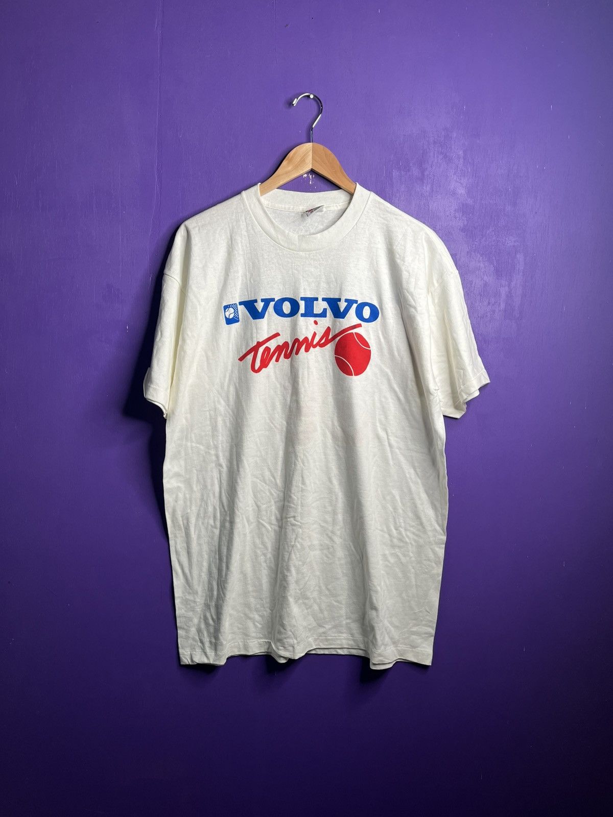 Vintage Vintage 1989 Volvo USA tennis t-shirt Size US XL / EU 56 / 4 - 1 Thumbnail