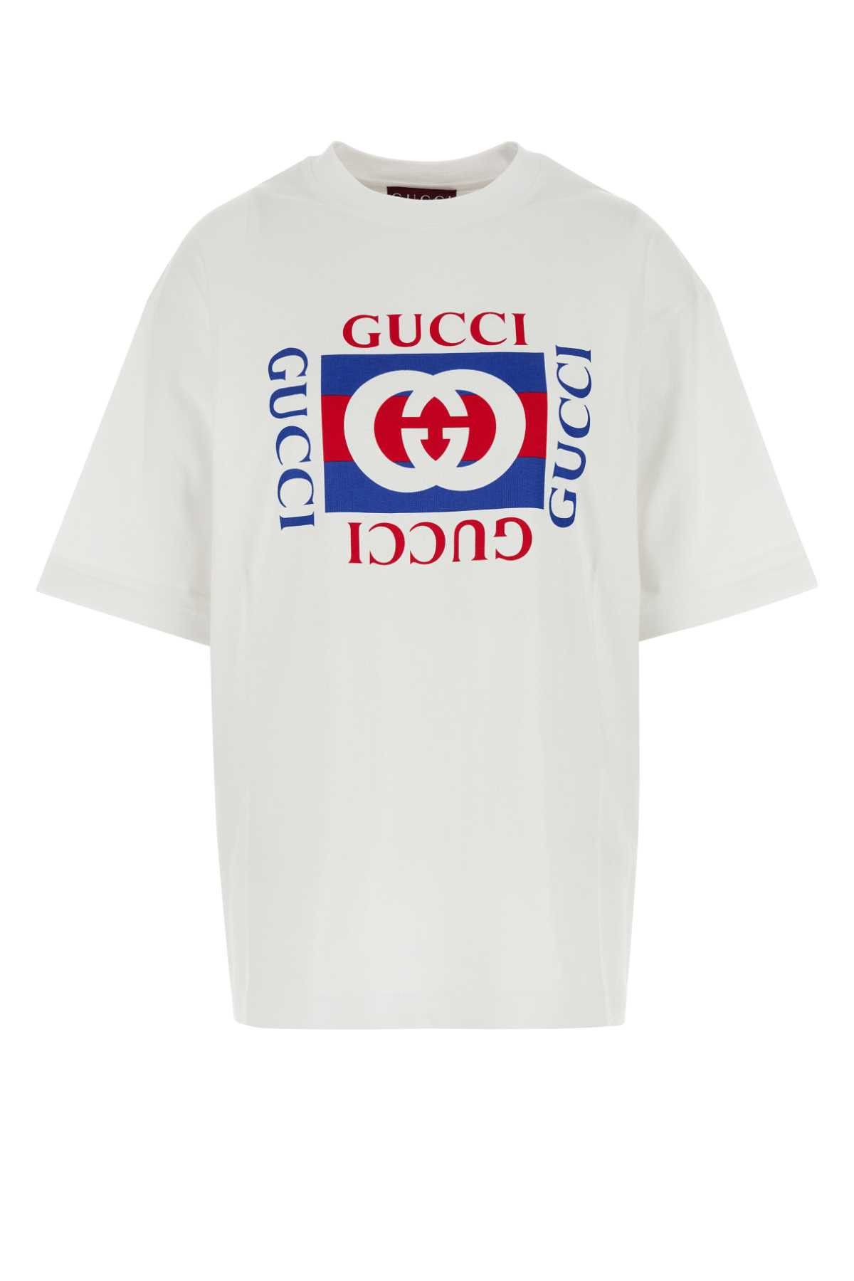 Gucci White Cotton T-Shirt Size XL / US 12-14 / IT 48-50 - 1 Thumbnail