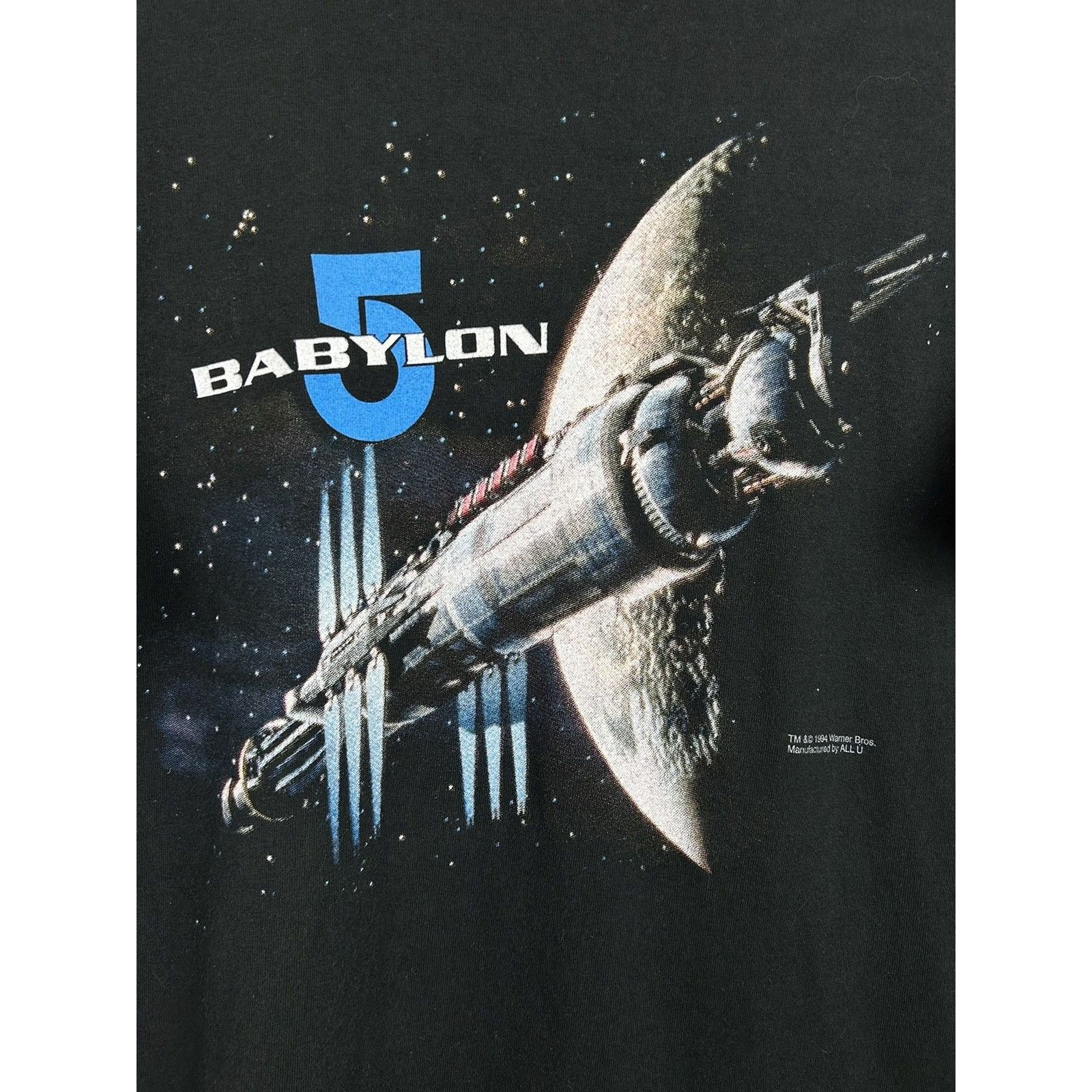 Vintage 90s Vintage 1994 Babylon 5 Sci-fi Movie Warner Bros T-Shirt Size US XL / EU 56 / 4 - 2 Thumbnail