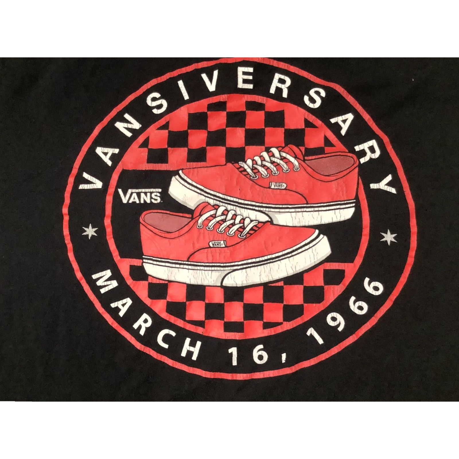 Vans Vans Shirt Mens Large Black Vansiversary March 16 1966 Graphic Logo Skate Tee Size US L / EU 52-54 / 3 - 2 Thumbnail