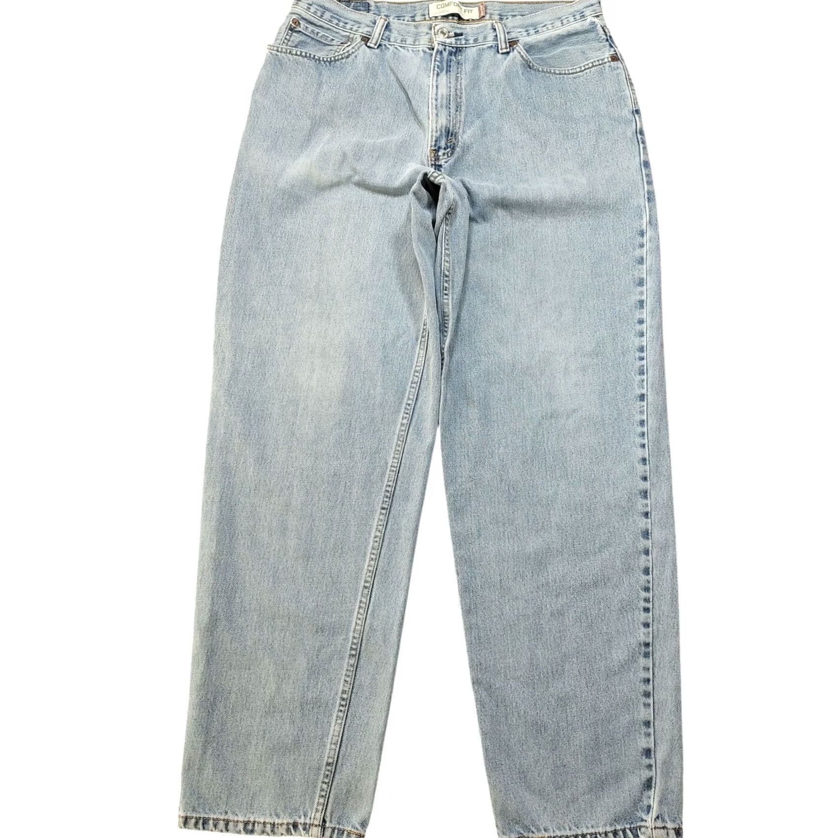 Levi's VINTAGE Levi's 560 Jeans Mens 34x33 Loose Fit Taper Leg Light Blue Denim 5-Pocket Grooved Belt Loops Streetwear Retro 90s Motorcycle Western Rock N/A Size US 34 / EU 50 - 2 Thumbnail
