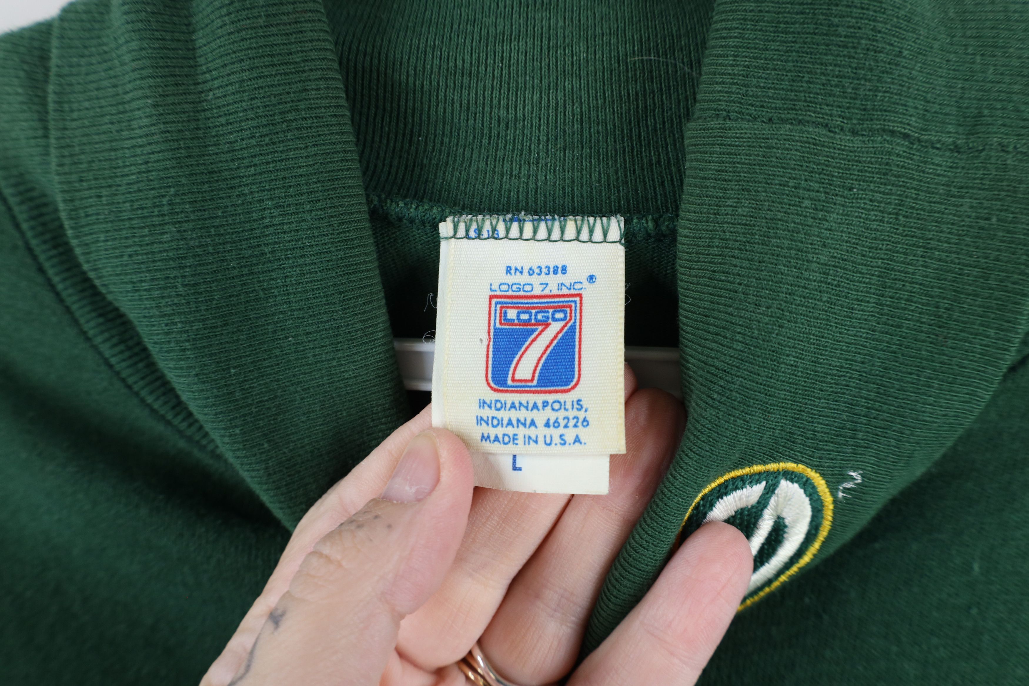 Vintage Vintage 90s Packers Football Turtleneck T-Shirt Green USA Size US L / EU 52-54 / 3 - 7 Thumbnail