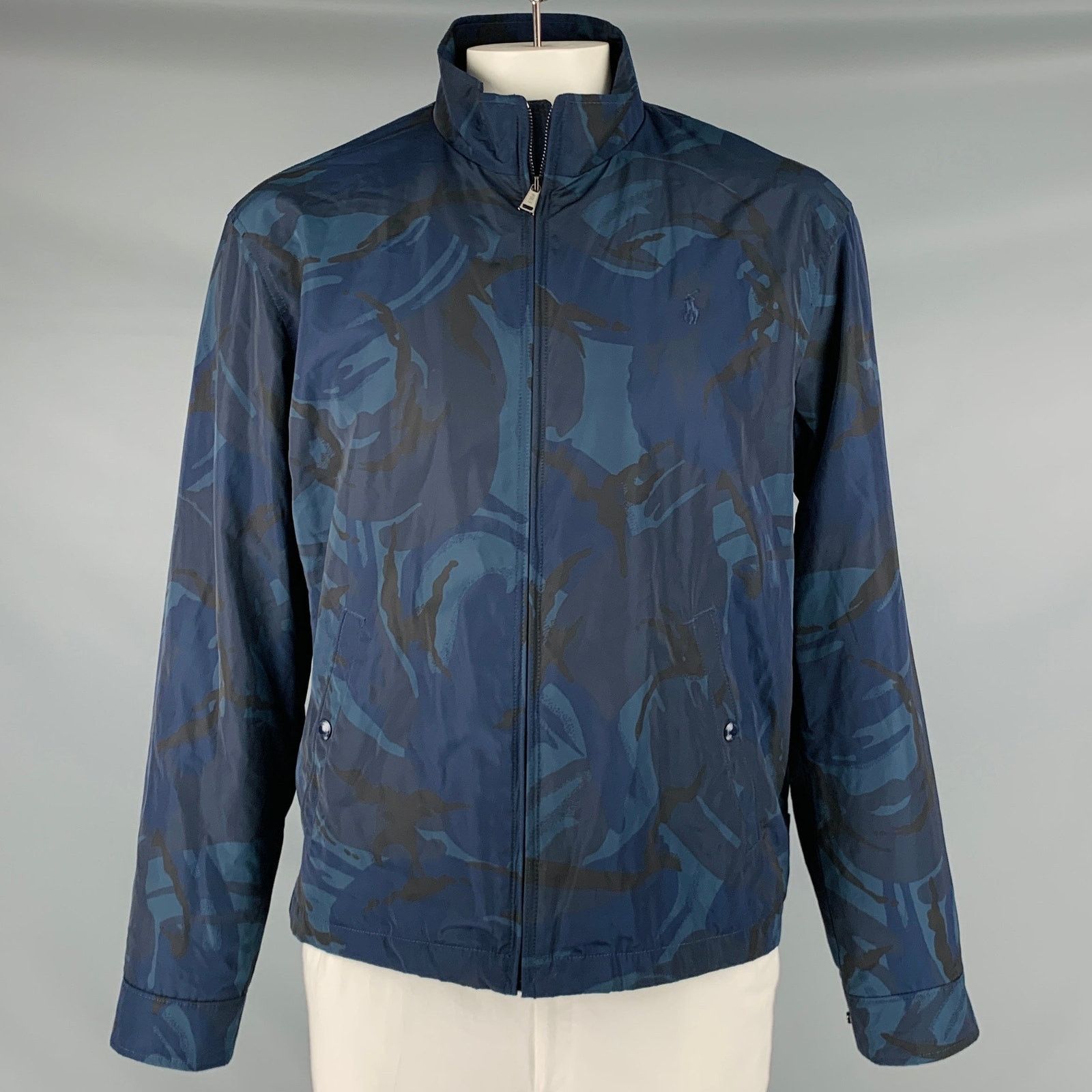 Ralph Lauren RALPH LAUREN Size XL Navy Blue Camo Polyester Zip Up Jacket Size US XL / EU 56 / 4 - 1 Thumbnail