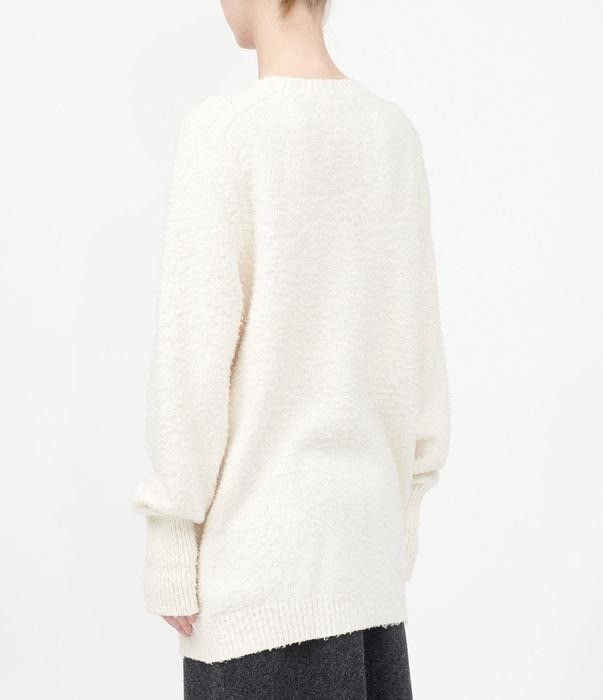 Maison Margiela o1bcso1str0526 Textured Cotton Cardigan in Off White Size XS / US 0-2 / IT 36-38 - 4 Thumbnail