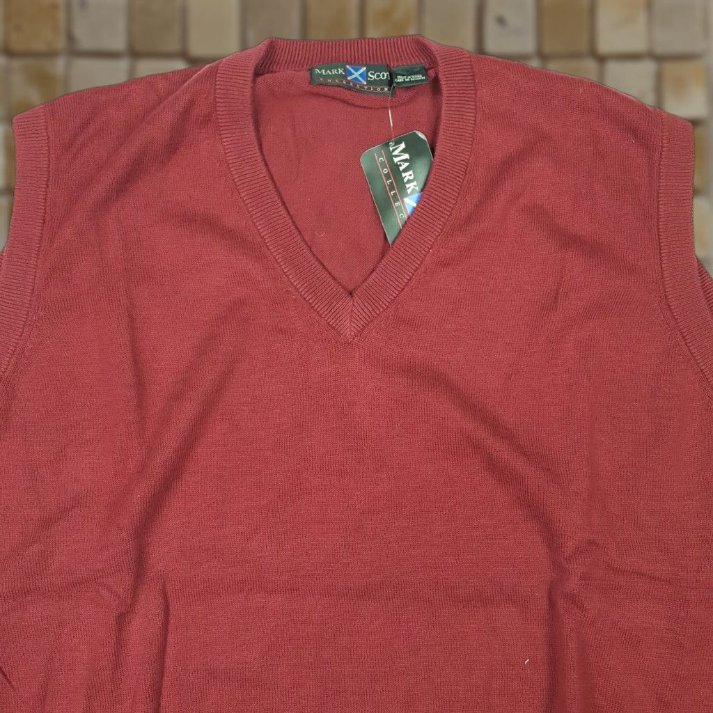 Vintage VINTAGE Tommy Armour Maroon Sweater Vest Men 2XL Knit Pullover V-Neck Golf Sports Fall Winter 90s Preppy Vintage Red Solid Regular Knit Size US XXL / EU 58 / 5 - 1 Thumbnail