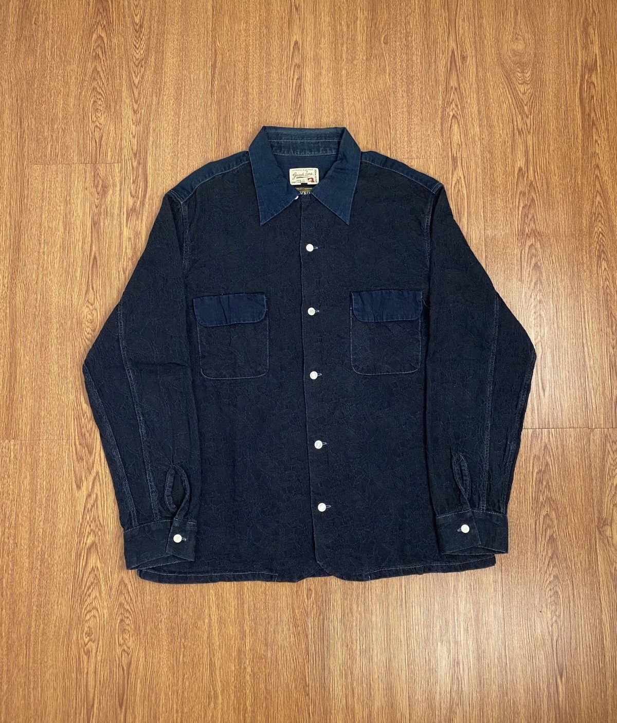 KOJIMA GENES Graph zero Indigo sewing pattern shirt Size US XL / EU 56 / 4 - 1 Thumbnail