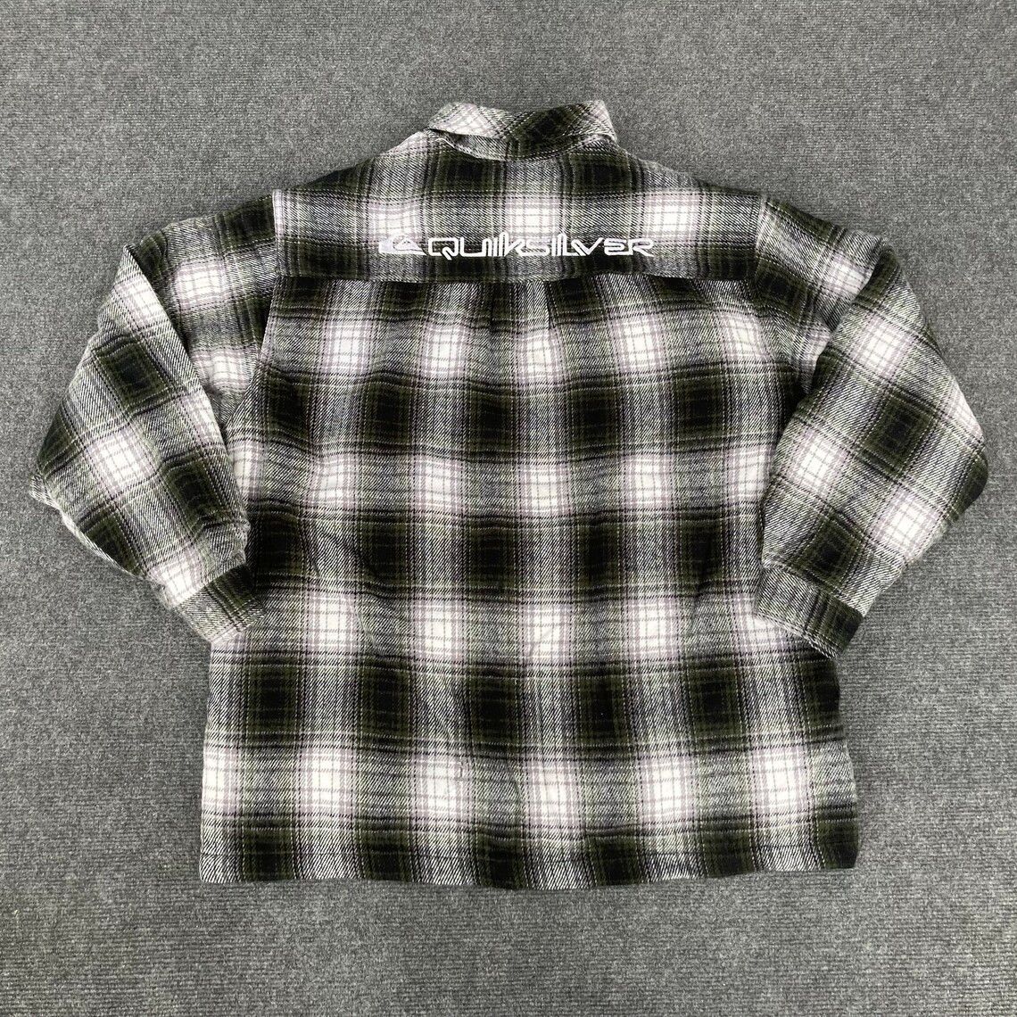 Flannel Vtg Quiksilver Surf Flannel Plaid Shadow 90s Shirt Size US XL / EU 56 / 4 - 5 Thumbnail