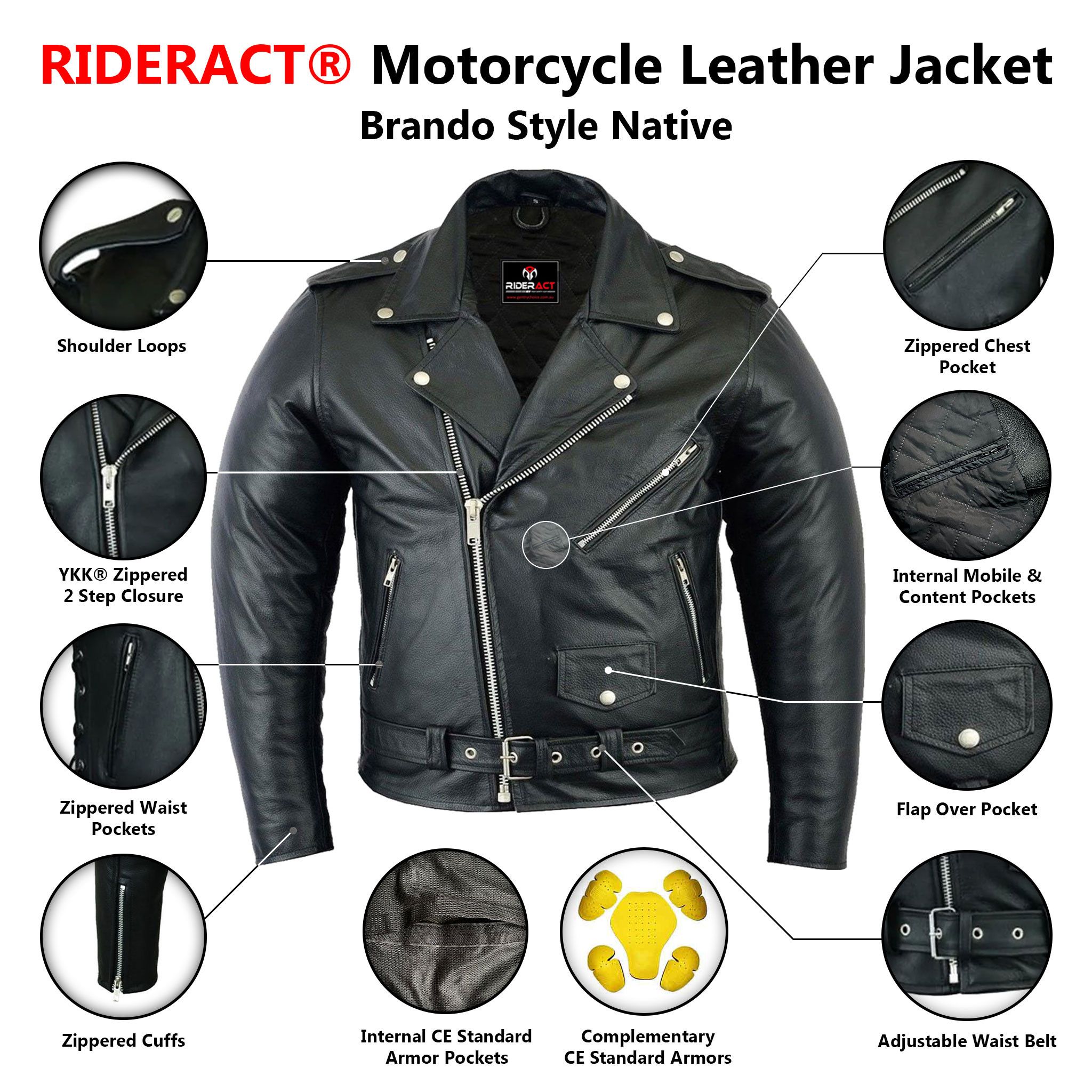 Other Leather Motorcycle Jacket Brando Native Size US XS / EU 42 / 0 - 9 Thumbnail