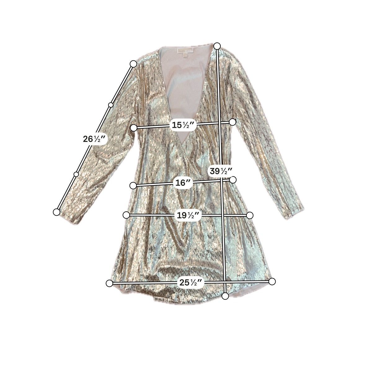 Michael Kors MICHAEL Michael Kors Gold Sequin Wrap Dress XL Size XL / US 12-14 / IT 48-50 - 8 Thumbnail