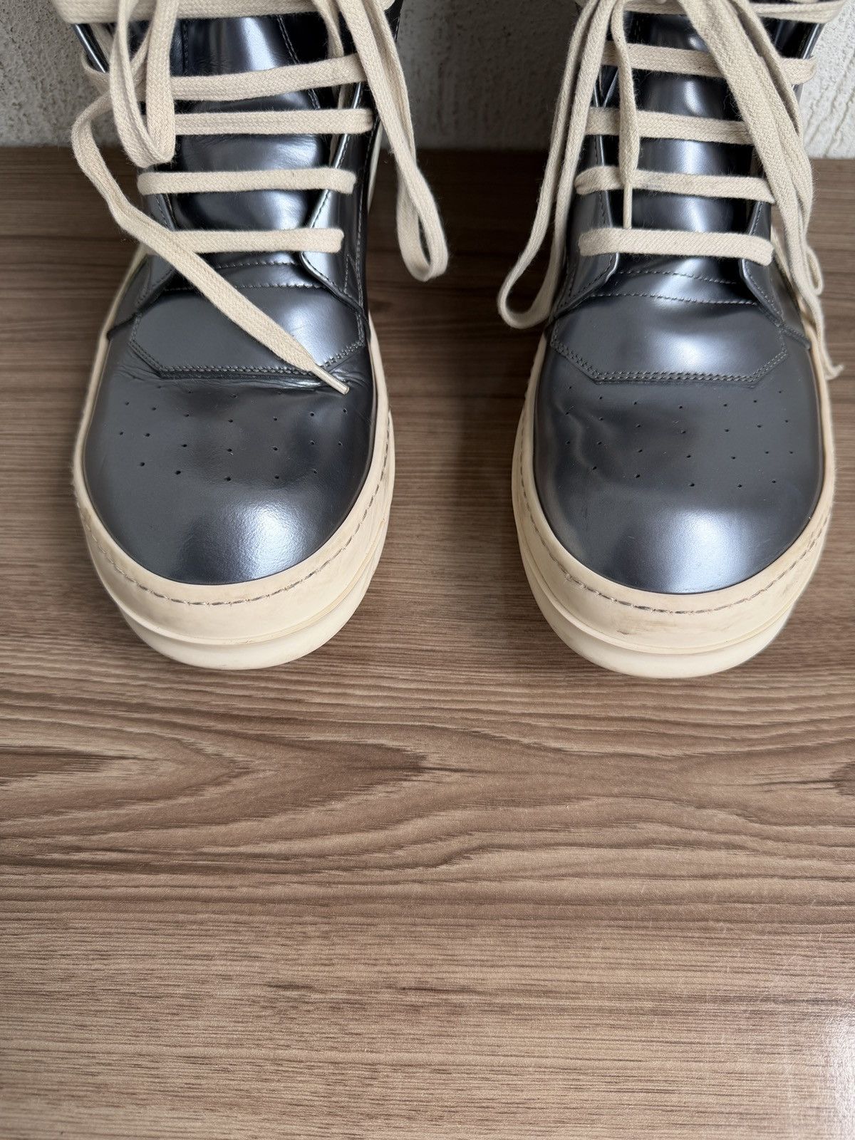 Rick Owens E15 metallic silver Geobasket Size US 10 / EU 43 - 6 Thumbnail