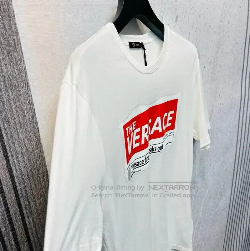 Versace Versace Men's Logo T-Shirt in White . Size US L / EU 52-54 / 3 - 3 Thumbnail