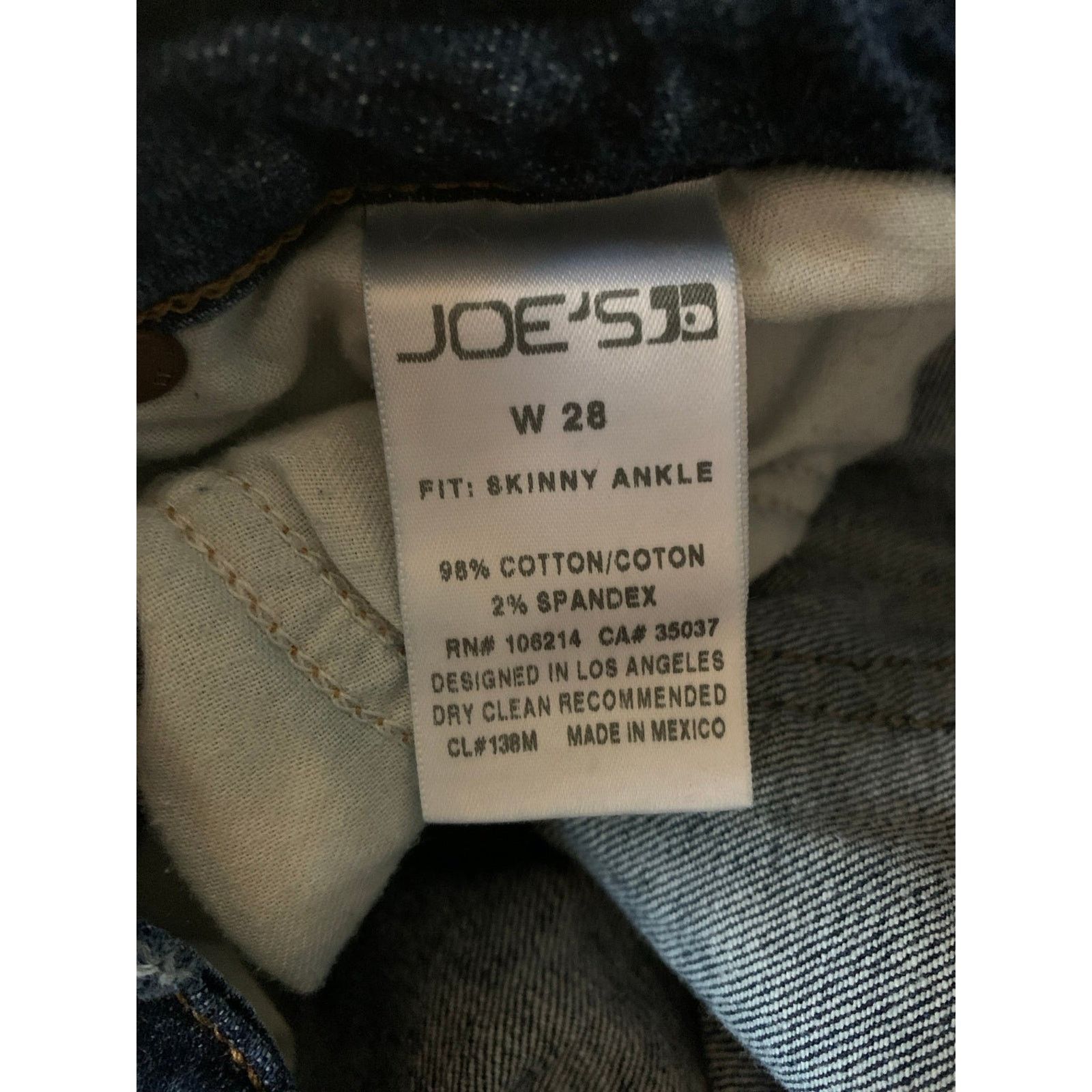 Joe's Joe’s Jeans Distressed Fit Skinny Ankle stretch Womens Sz 28 Size 30" / US 8 / IT 44 - 6 Thumbnail