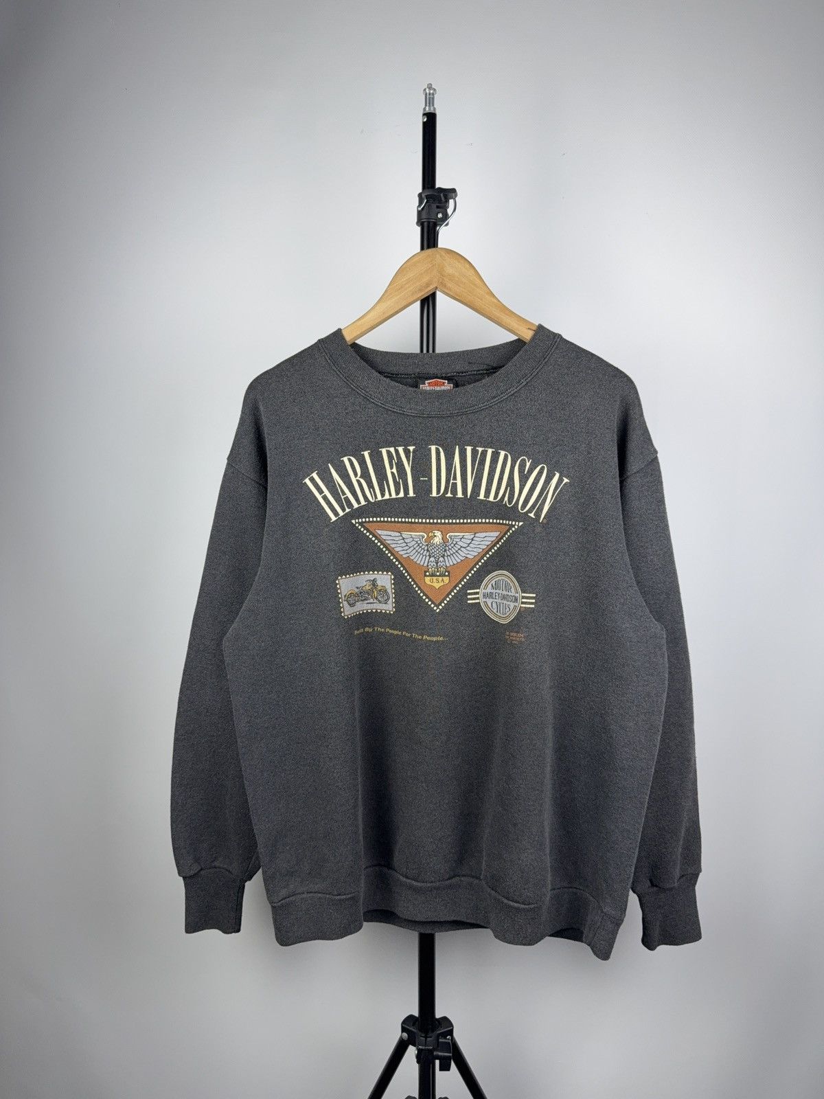 Harley Davidson × Vintage Vintage 1991 Harley Davidson 3D Emblem Biker Moto Crewneck Size US XL / EU 56 / 4 - 1 Thumbnail