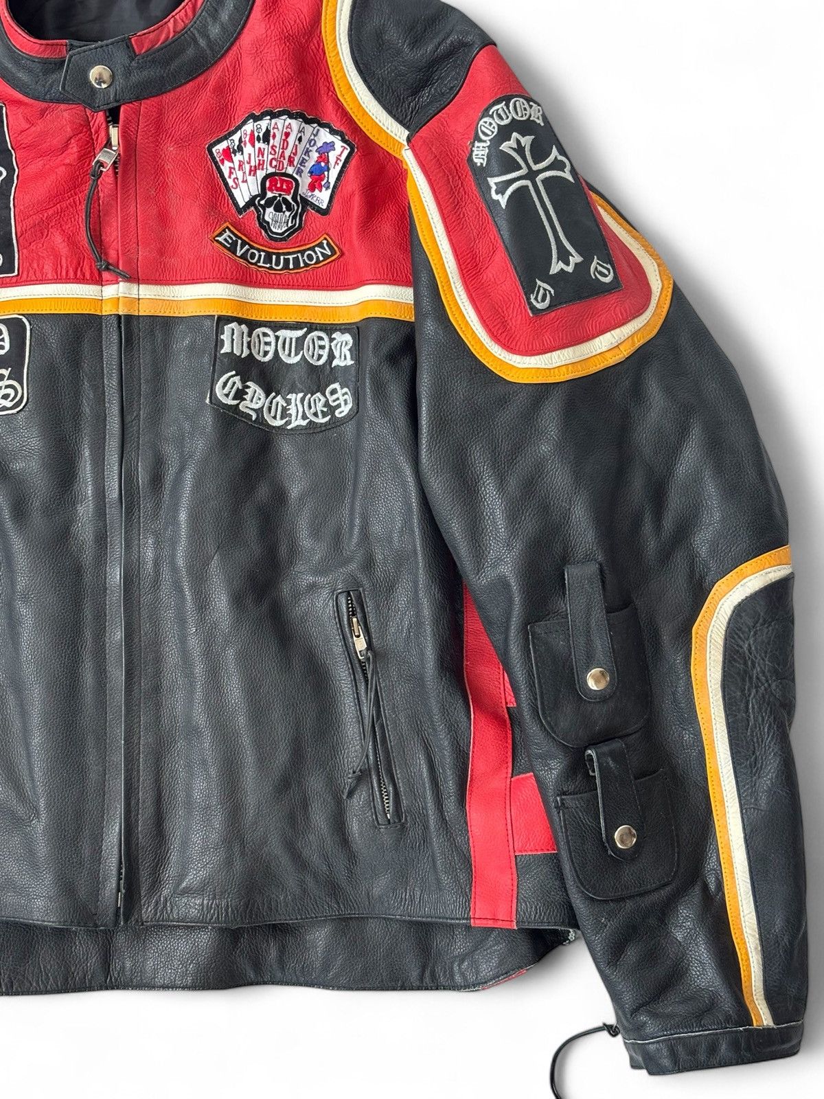 Vintage Vintage Motor Evolution Racing leather jacket Size US XXL / EU 58 / 5 - 7 Thumbnail