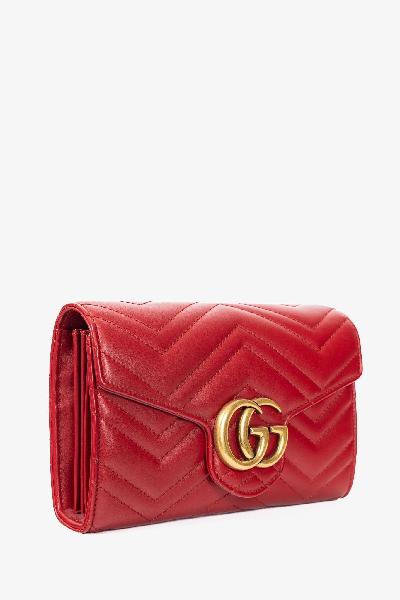 Gucci Gucci GG Marmont Matelasse Chevron Leather Wallet on Chain Size ONE SIZE - 2 Thumbnail