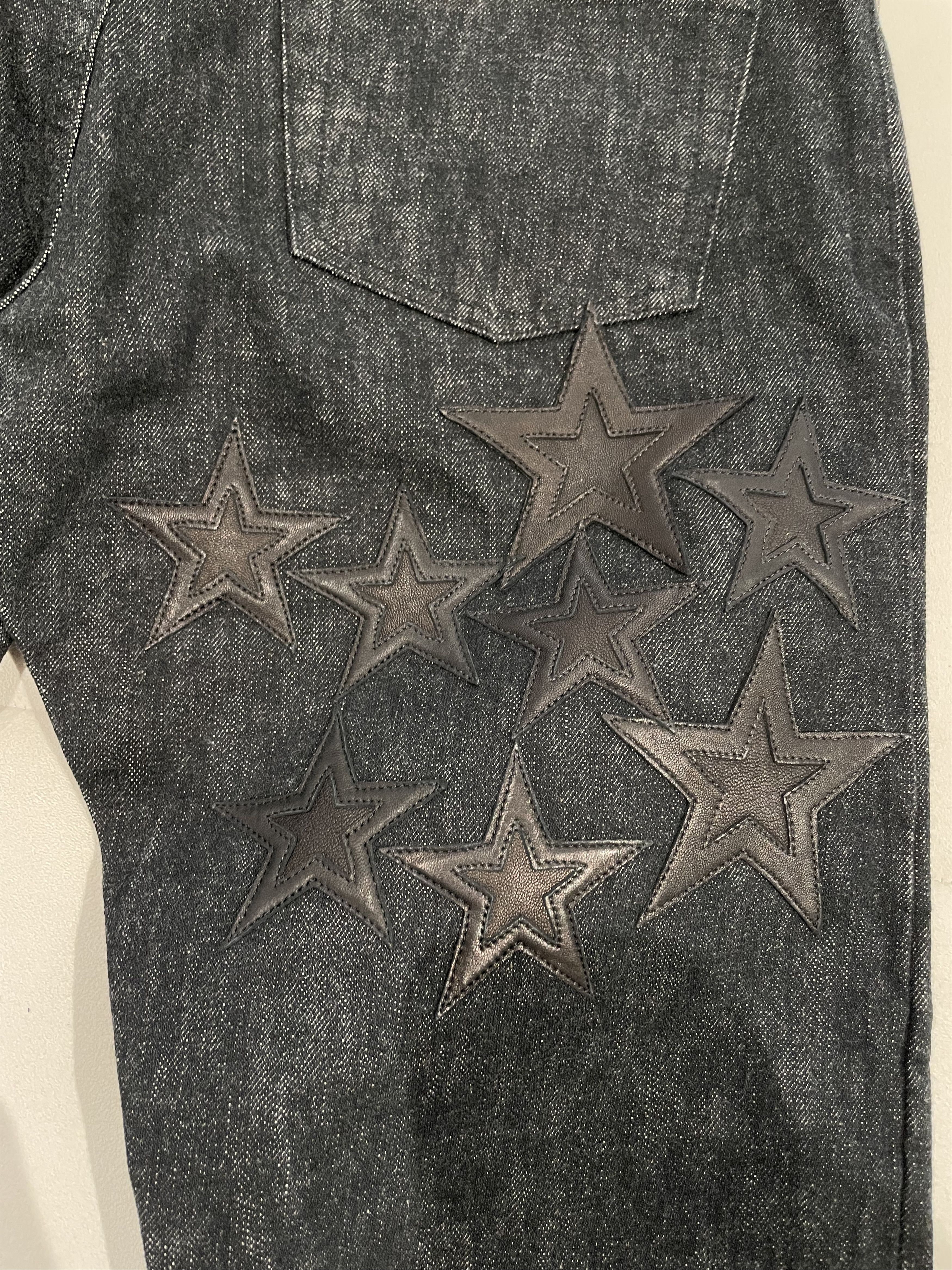 Chrome Hearts Chrome Hearts Black Star Leather Patch Dark Grey Jeans Size US 32 / EU 48 - 5 Thumbnail