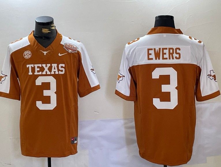 Other Men's Texas Longhorns 3 Quinn Ewers Orange Jersey Size US M / EU 48-50 / 2 - 1 Thumbnail