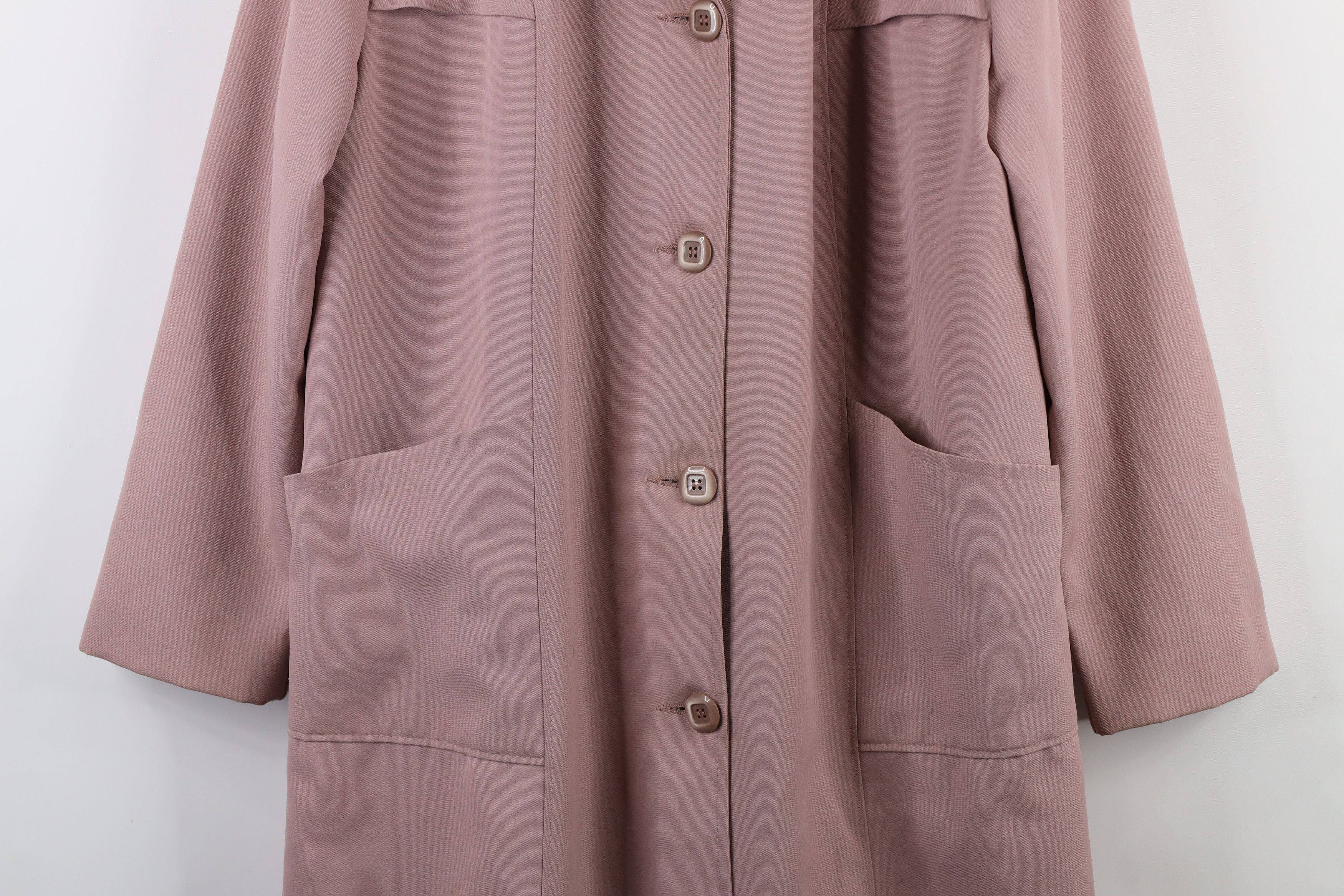 Vintage Vintage 70s Union Made Button Trench Coat Jacket Pink USA Size XL / US 12-14 / IT 48-50 - 3 Thumbnail