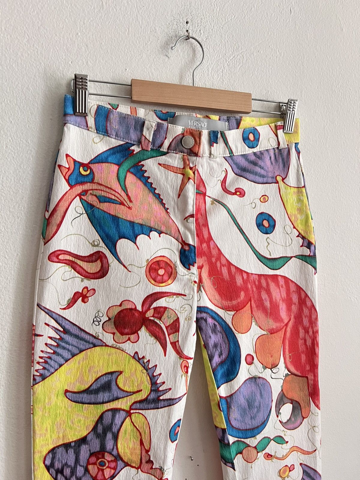 Versace 2000s Versace sea world pattern flared jeans Size 28" / US 6 / IT 42 - 2 Thumbnail