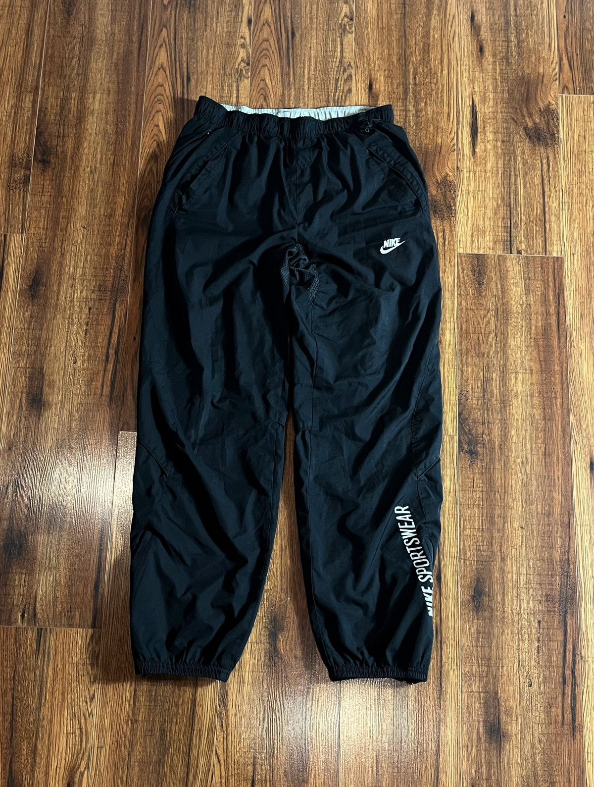 Nike Vintage Nike Swoosh Nylon Track Parachute Pants Y2K Drill | Grailed