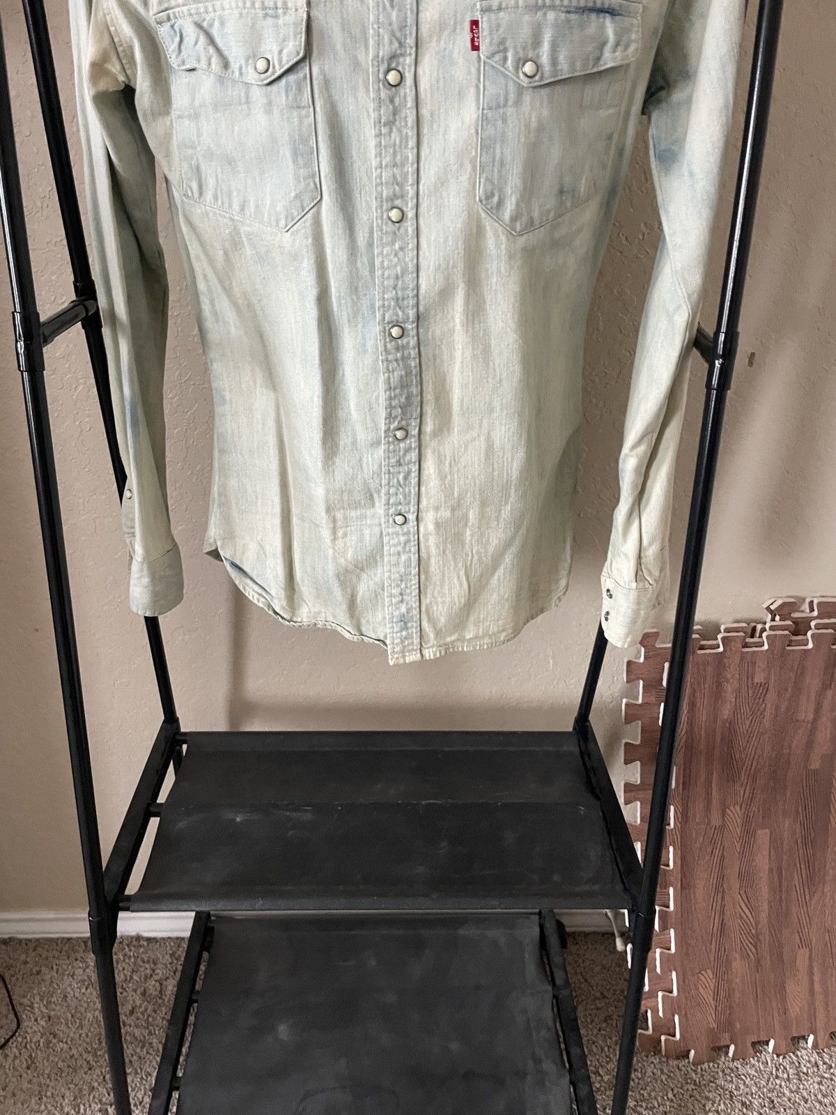 Levi's Vintage Clothing Bleached Denim Snap button down western shirt Size US L / EU 52-54 / 3 - 3 Thumbnail