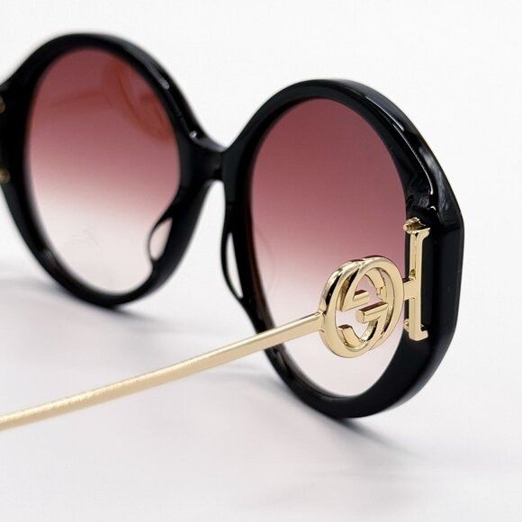 Gucci NEW GUCCI SUNGLASSES GG1202S 004 GOLD/BLACK WOMEN EYEWEA Size ONE SIZE - 8 Thumbnail