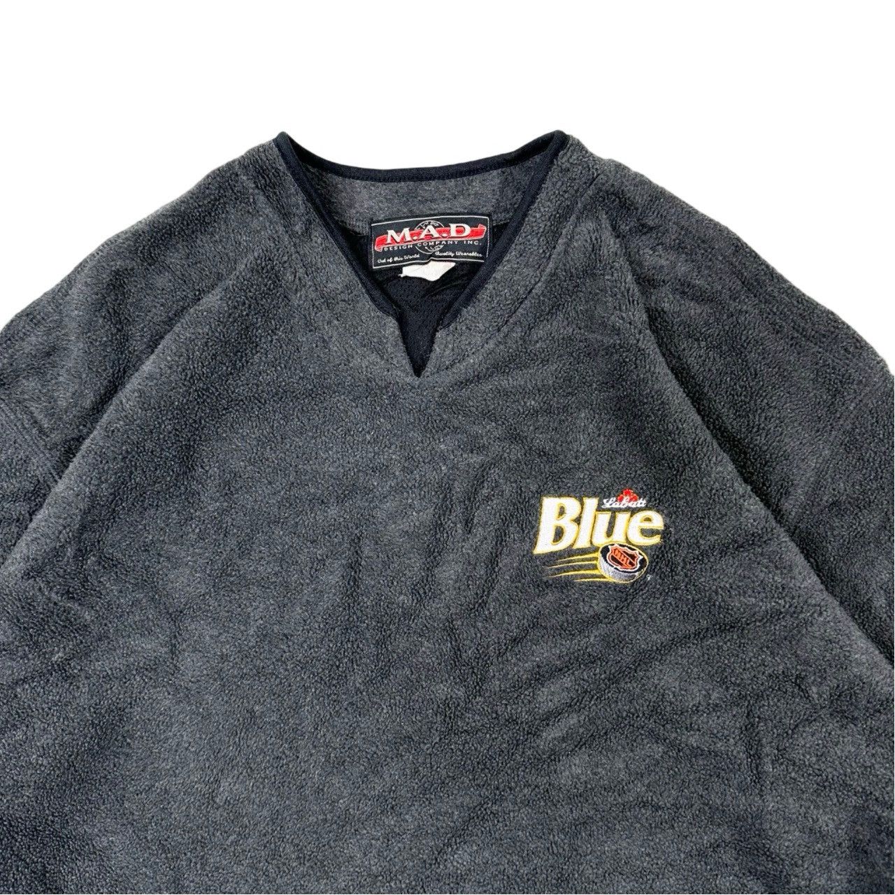 Vintage Vintage 90s Labatt Blue NHL Fleece Promo Sweater Size US XL / EU 56 / 4 - 2 Thumbnail