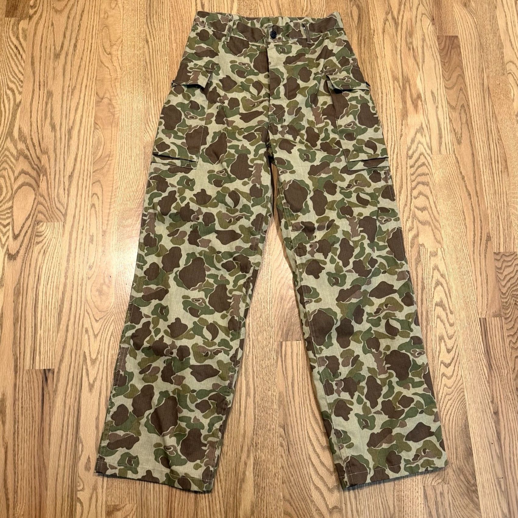 Vintage VINTAGE Army Camo Frogskin Pants Small 30x31 Unbranded Twill Cargo Military Reproduction Men's Pants Size US 29 - 2 Thumbnail