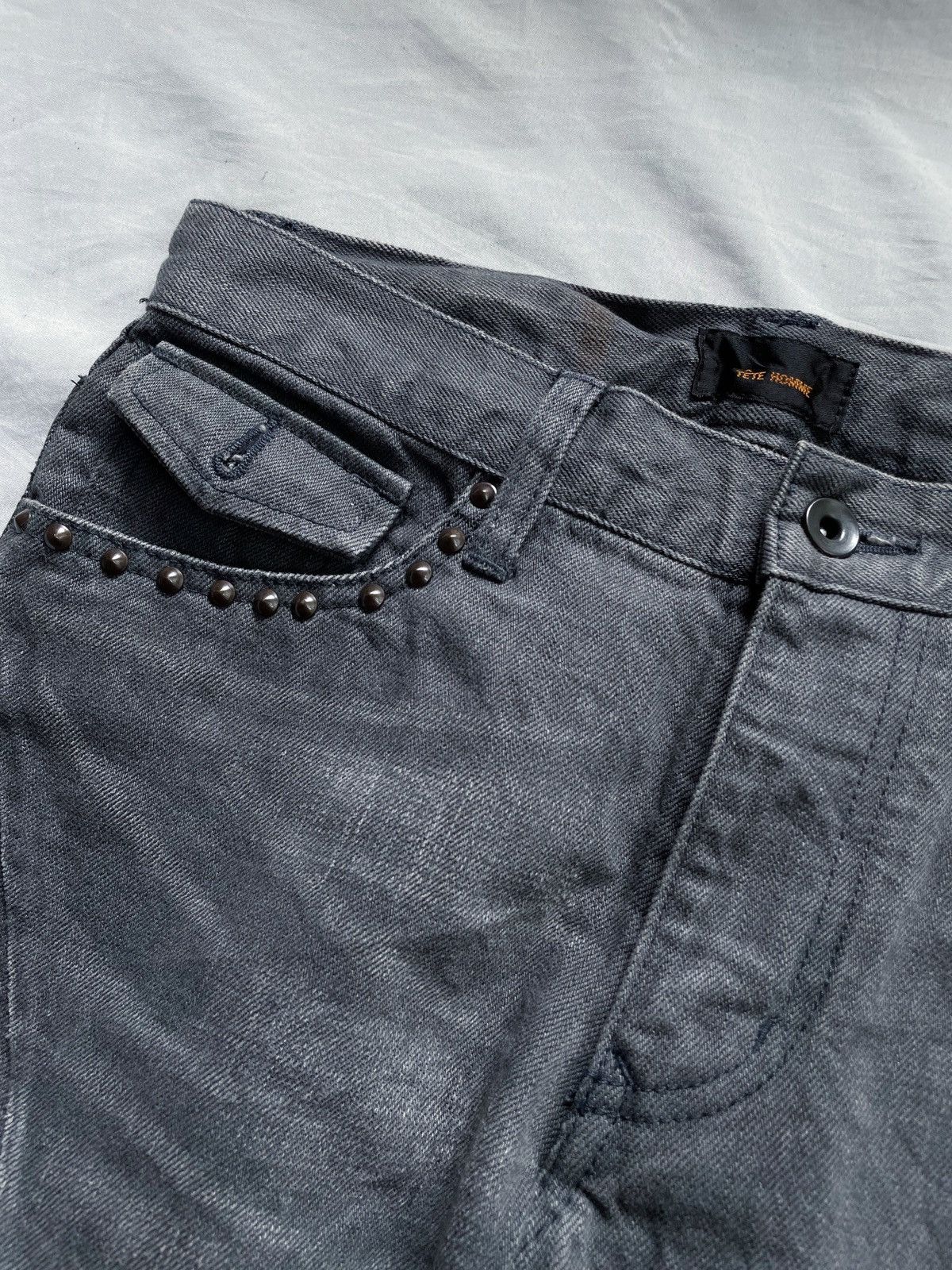 Tete Homme TETE HOMME DOUBLE POCKET PUNK DENIM PANTS Size US 30 / EU 46 - 6 Thumbnail