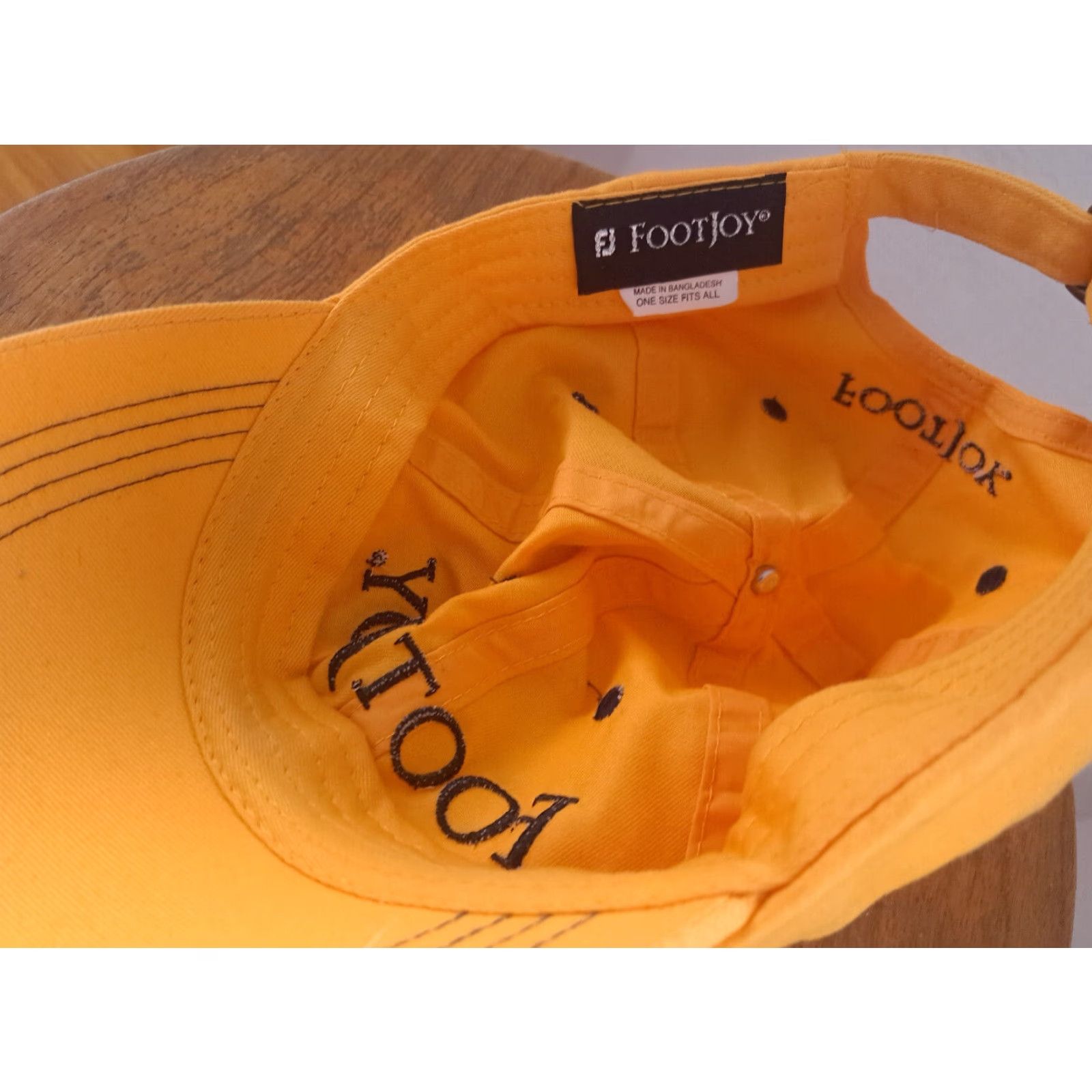 Footjoy FootJoy Golf Hat EUC Yellow Adjustable Cotton Men Stitched Birdie 1857 Adjustable Pattern Solid Style Golf Hat Men Yellow Birds Eye View Size ONE SIZE - 5 Thumbnail