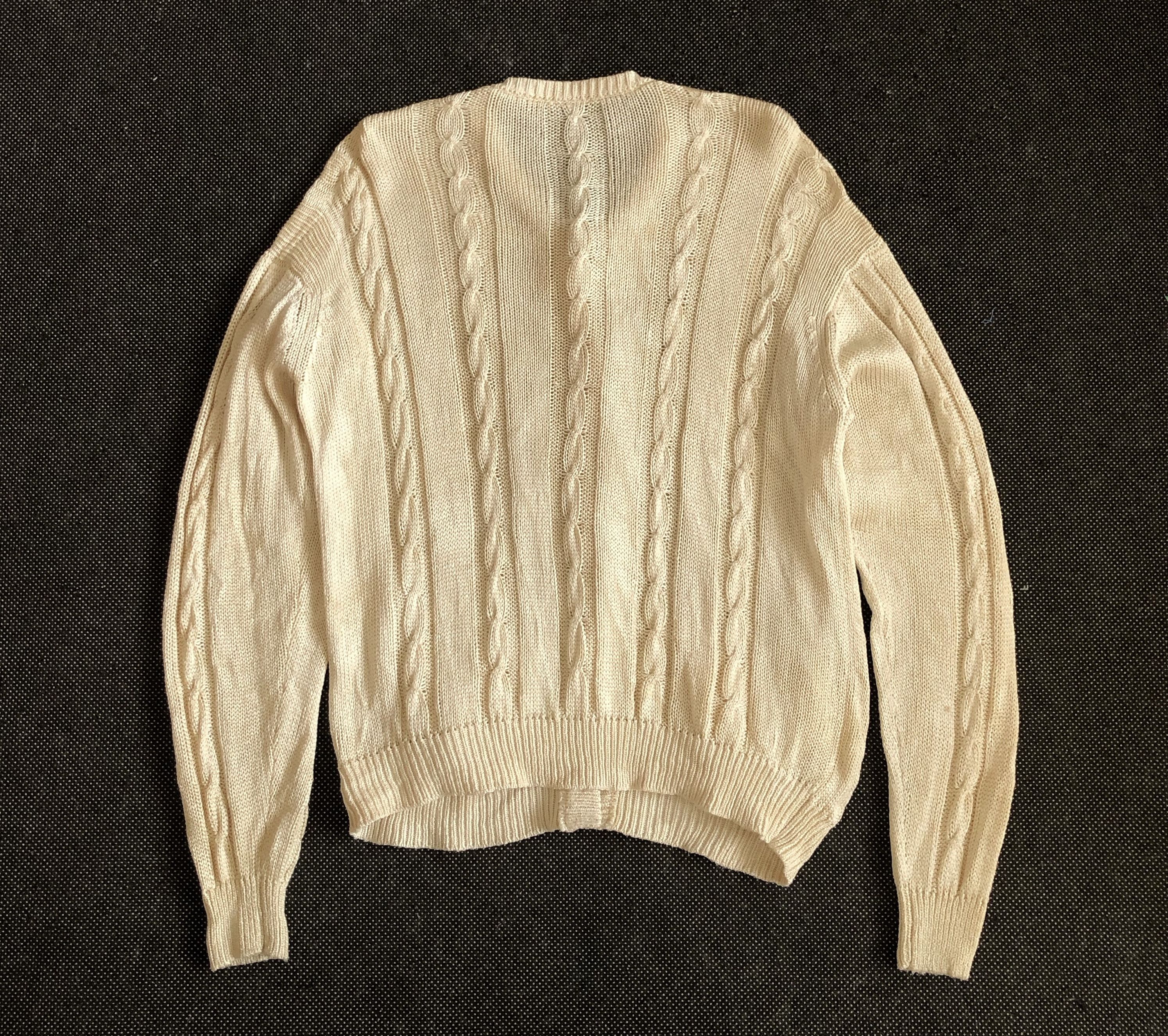 Yves Saint Laurent VINTAGE 80’S YSL CABLE KNIT CARDIGAN JACKET WOOL BLEND Size XL / US 12-14 / IT 48-50 - 6 Thumbnail