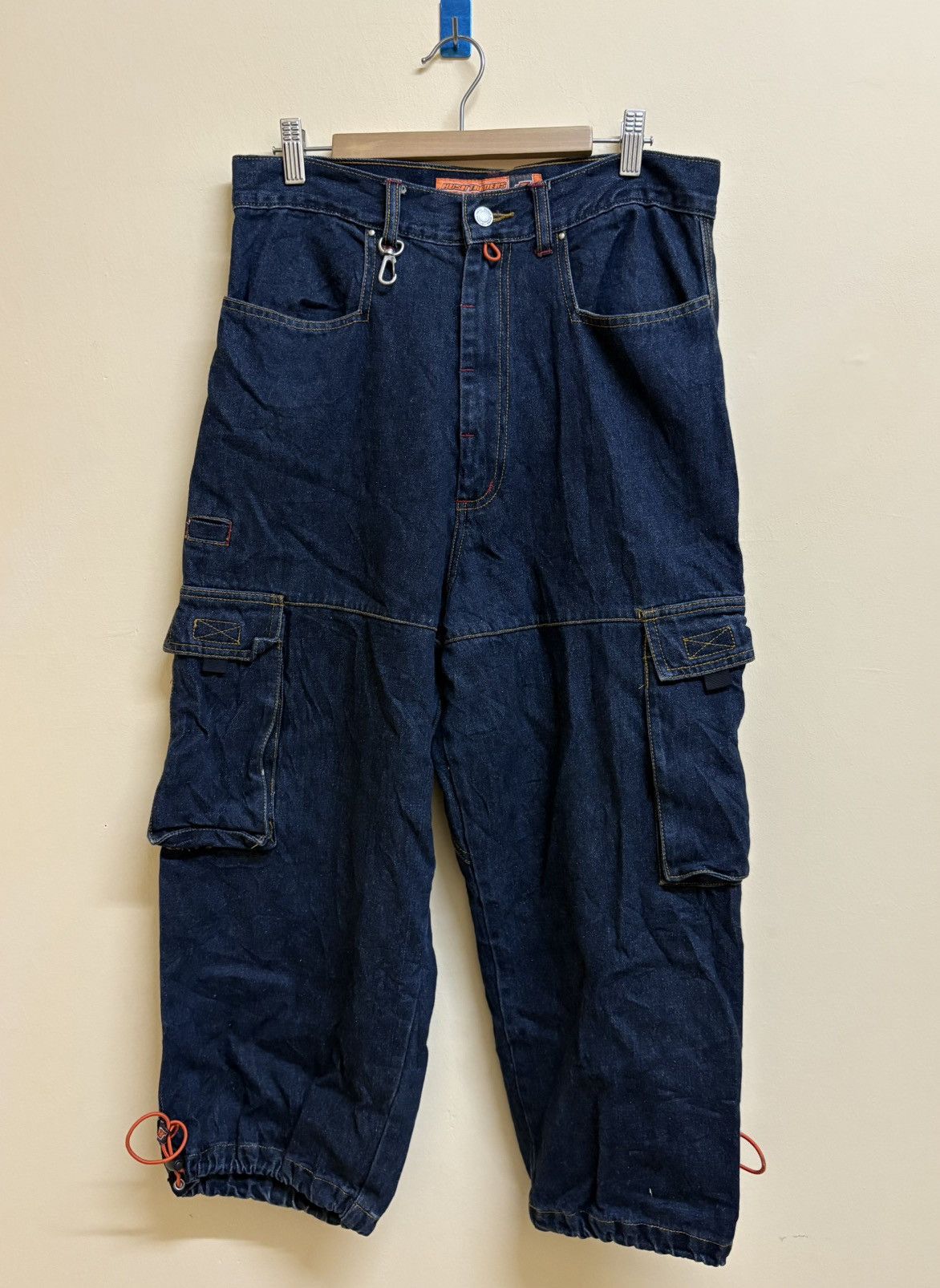 JNCO Vintage Y2k Hush Traders Baggy Cargo Jeans Skateboard Size US 31 - 1 Thumbnail