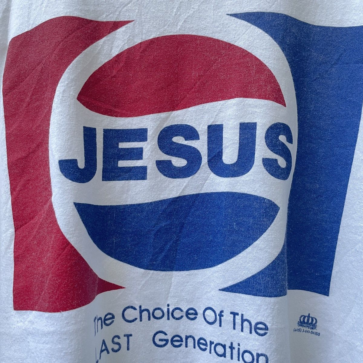 Vintage Vintage 90s Jesus T-Shirt, Pepsi Parody Graphic Tee Size US XL / EU 56 / 4 - 6 Thumbnail